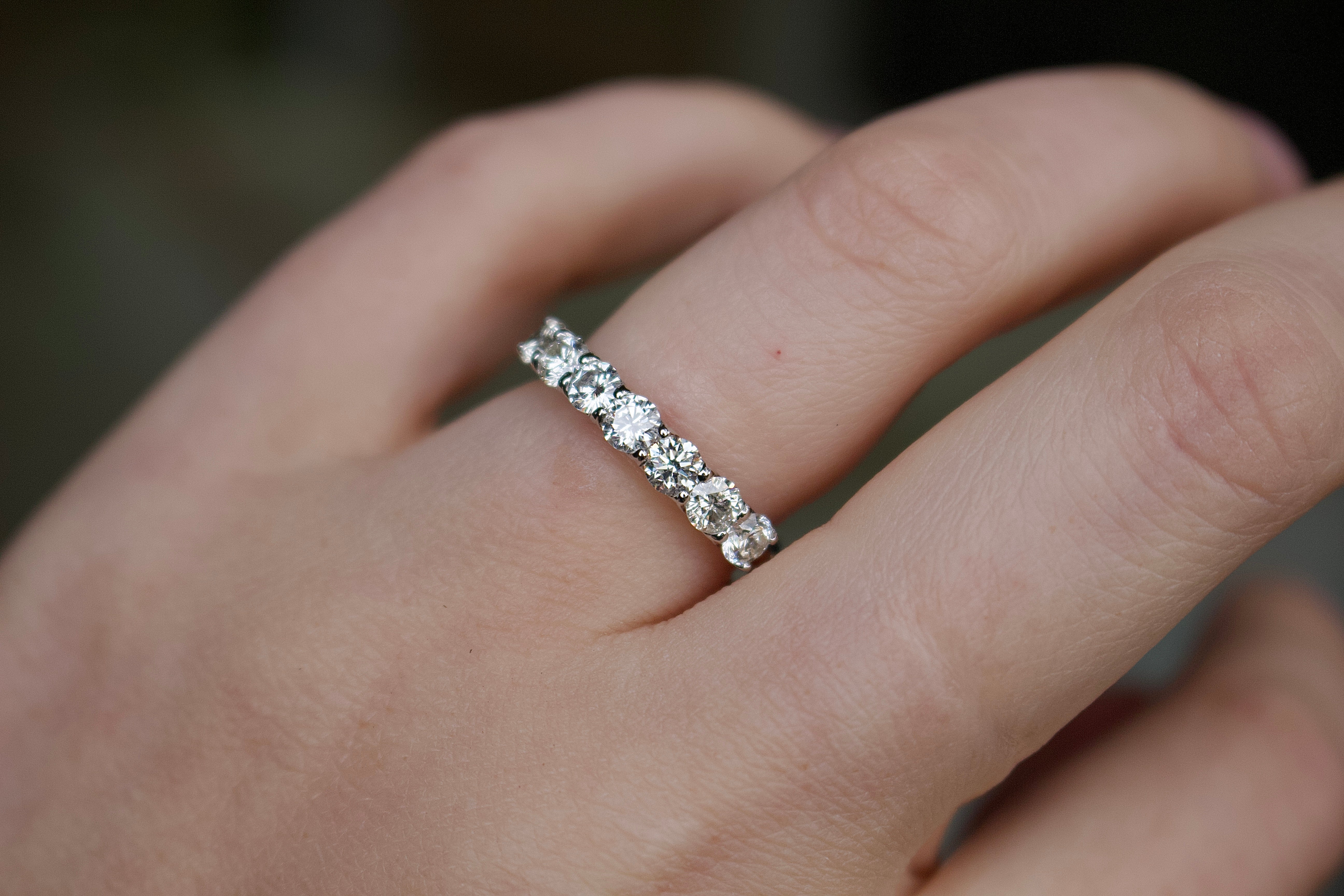 Platinum 1.10ct Diamond 7 Stone Ring