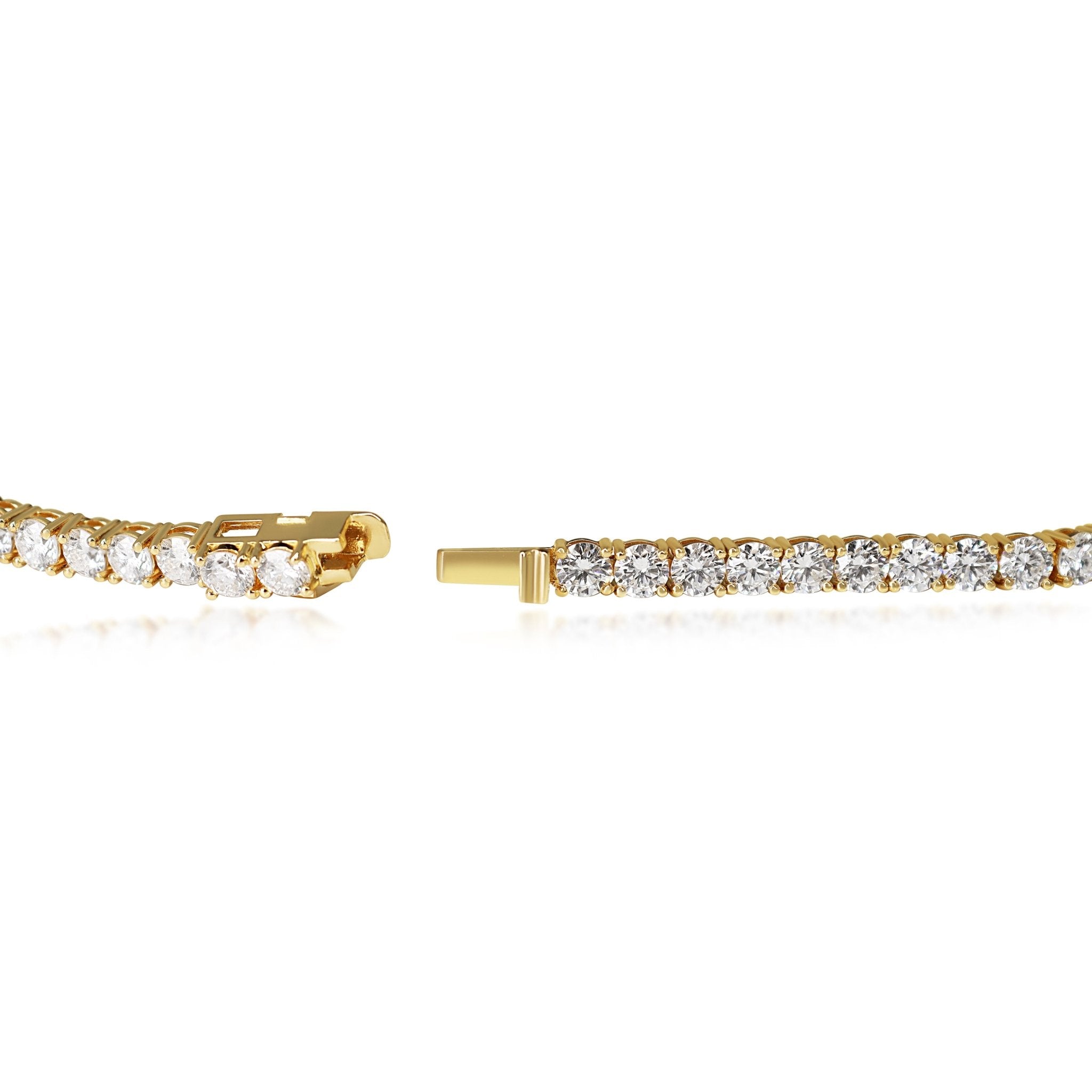 18ct Yellow Gold 7.25ct Lab Grown Diamond Bracelet - Burlington Jewellery