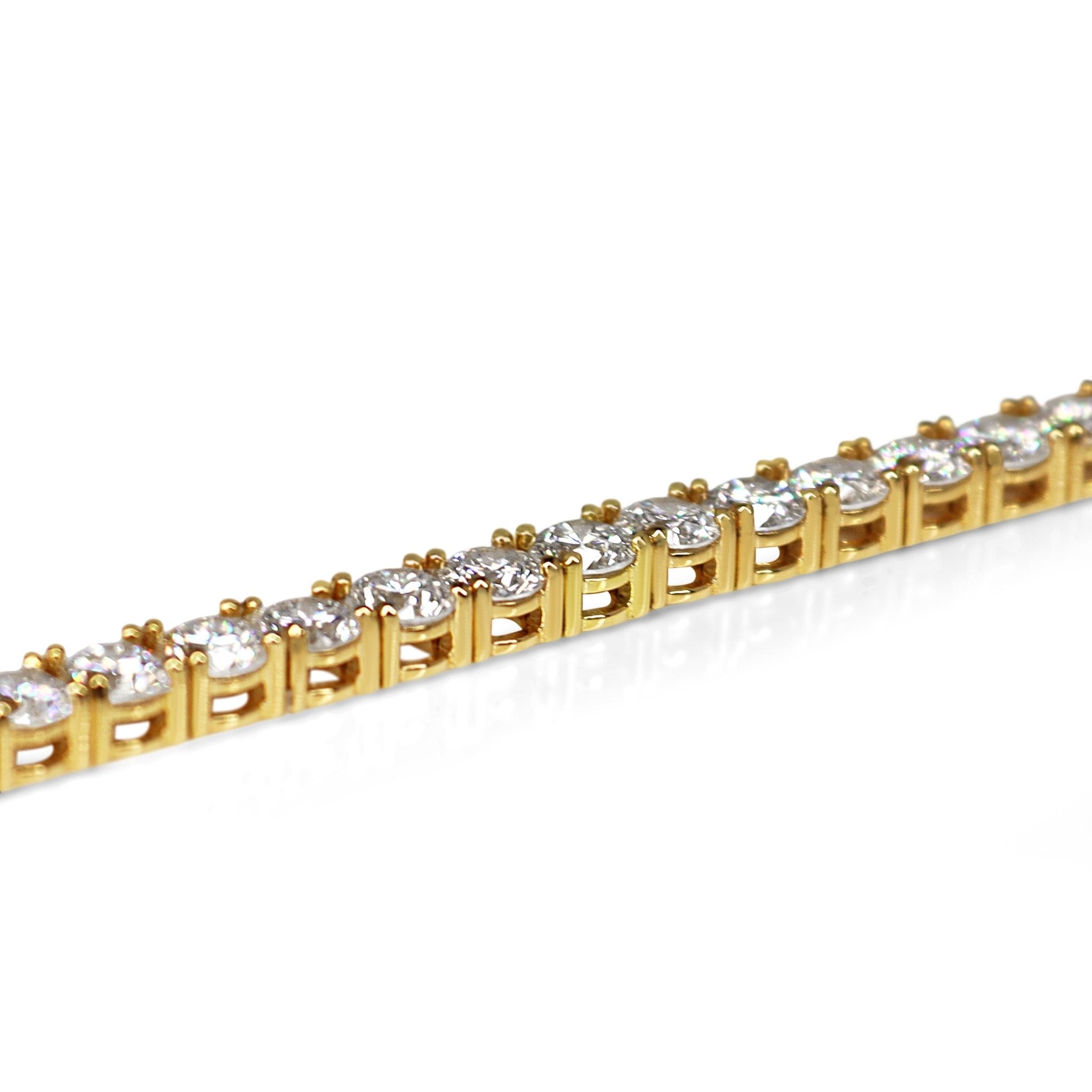 18ct Yellow Gold 7.25ct Lab Grown Diamond Bracelet - Burlington Jewellery
