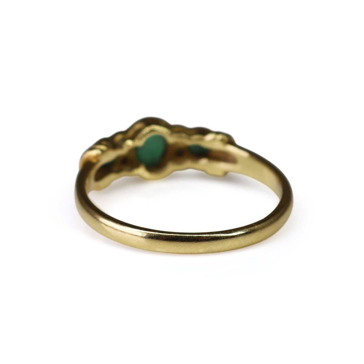 18ct Yellow Gold Emerald and Diamond Ring - Burlington Jewellery
