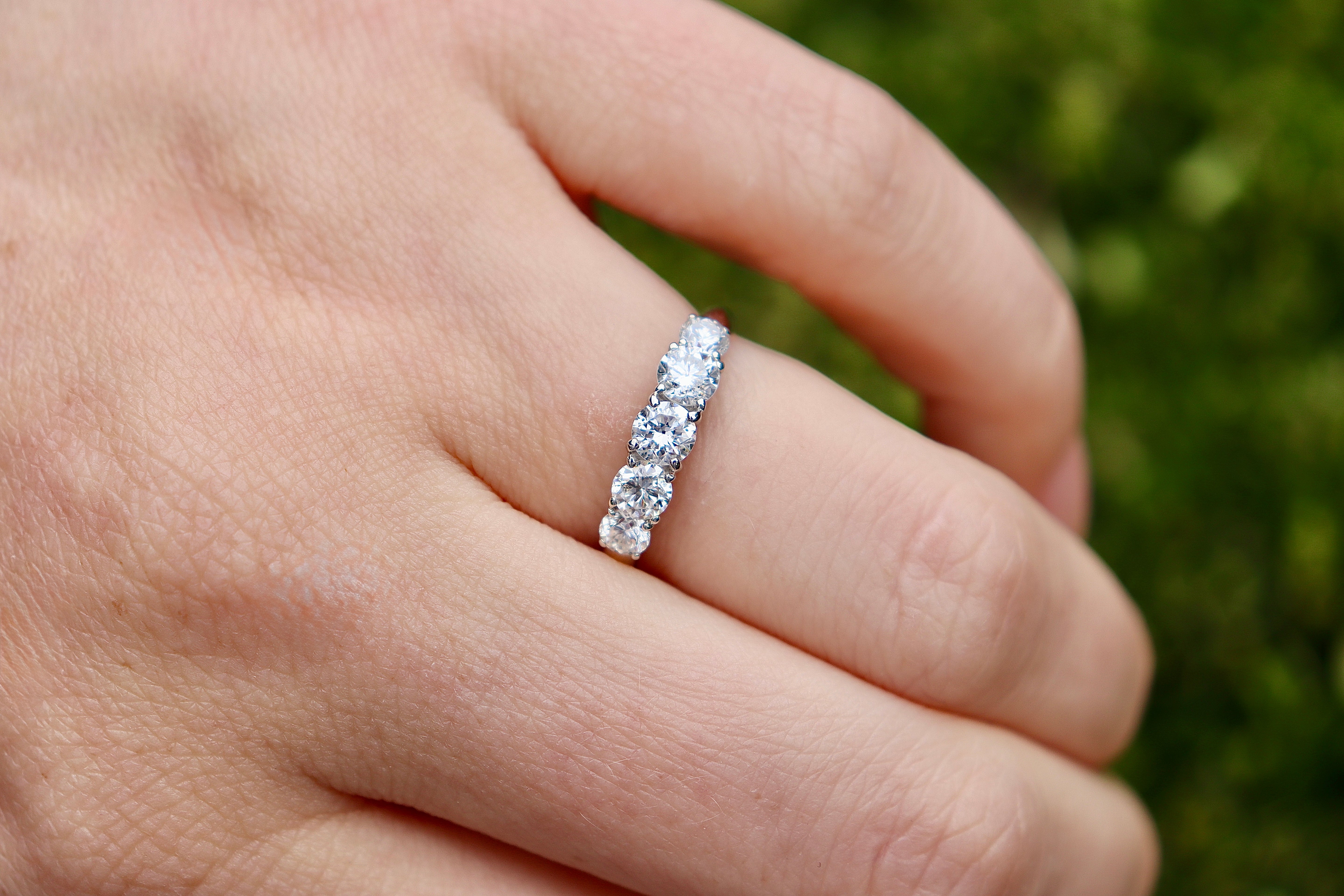 Platinum 1.01ct 5 Stone Graduated Diamond Ring