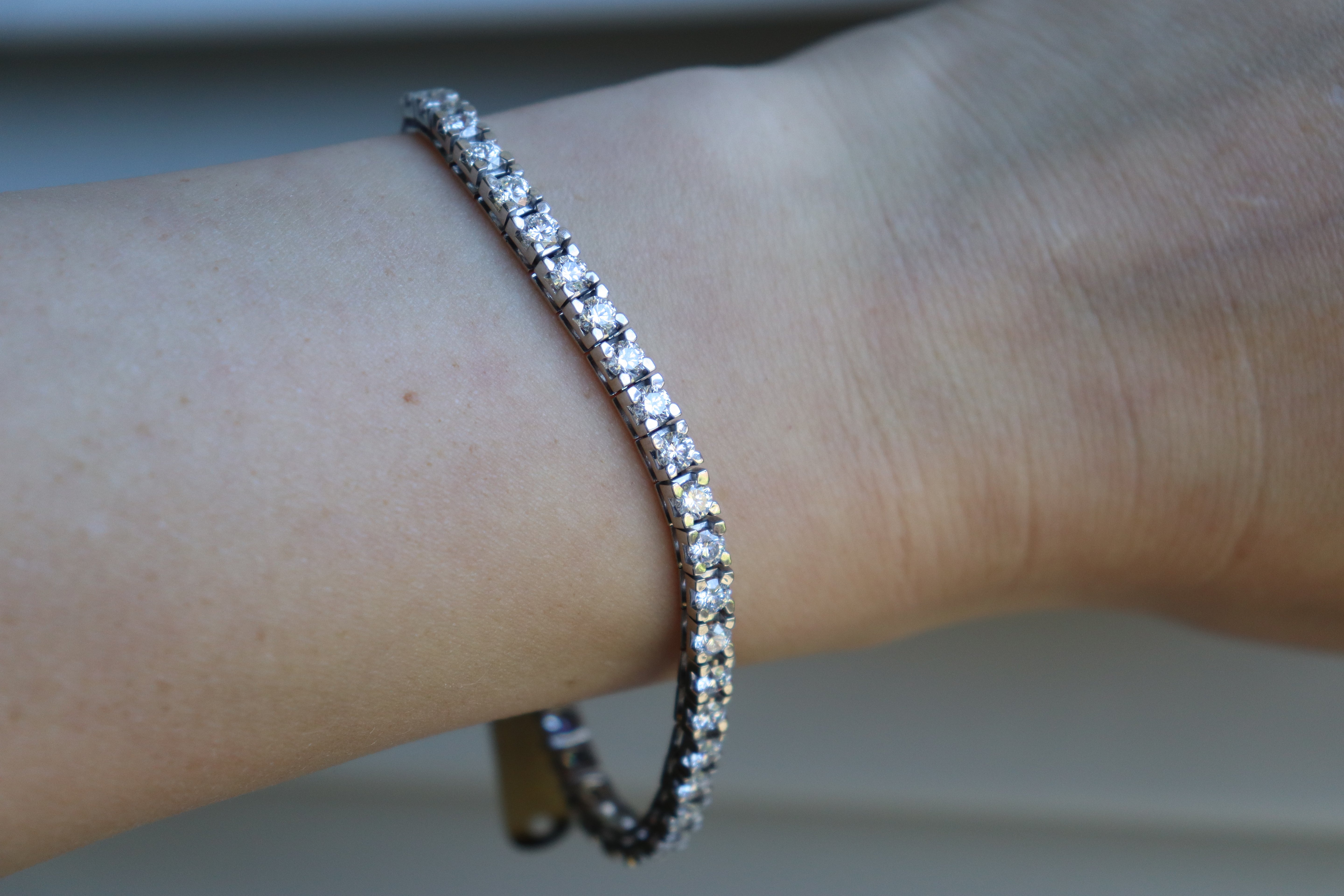 18ct White Gold 6.30ct Diamond Tennis Bracelet