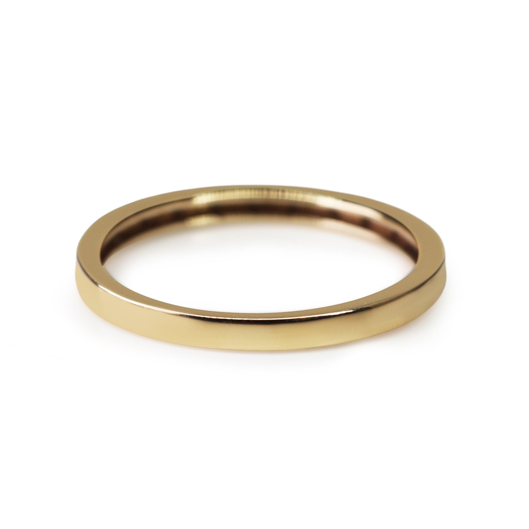 9ct Yellow and White Gold Deco Style Diamond Band Ring - Burlington Jewellery