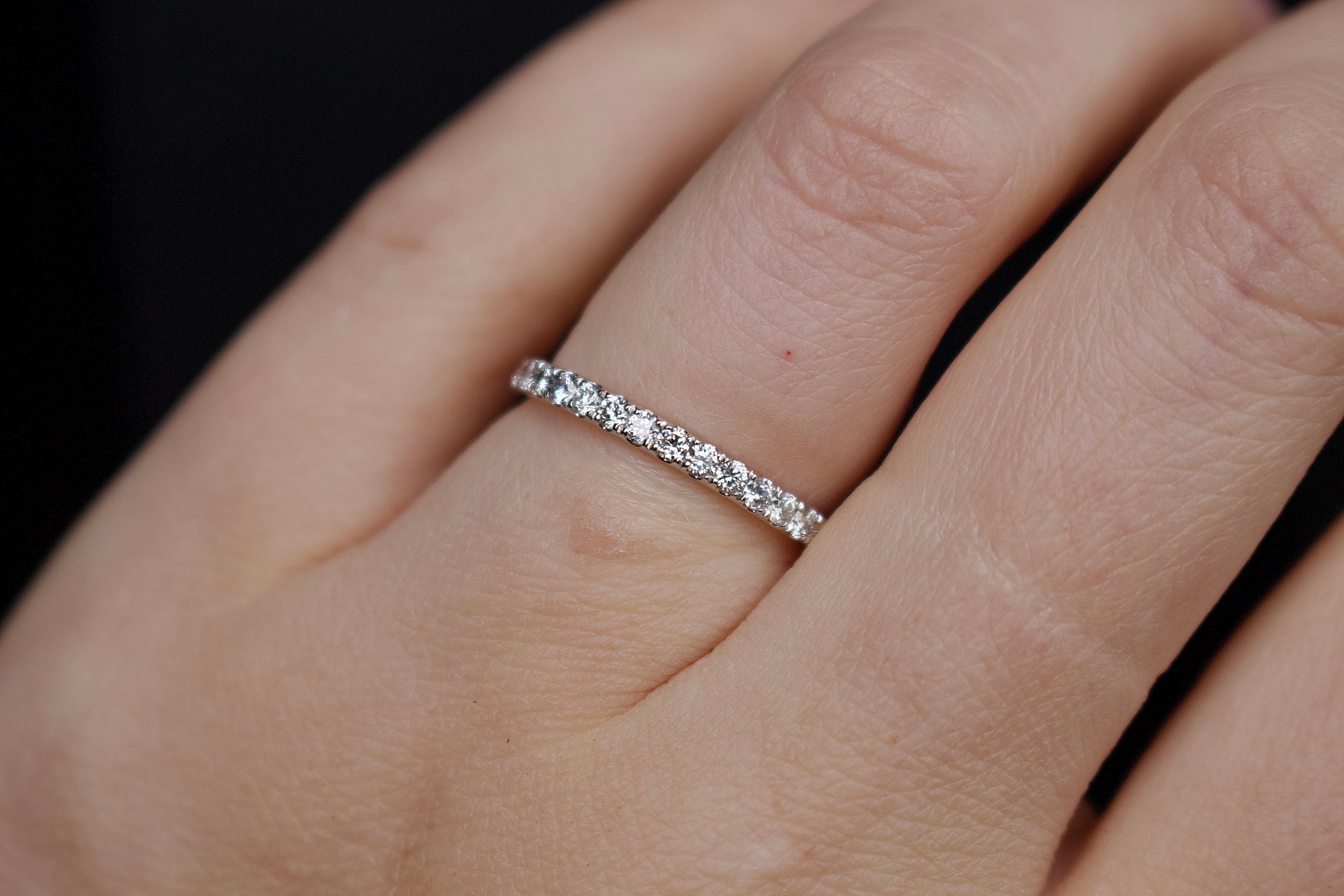 18ct White Gold .75ct All Round Diamond Band Ring