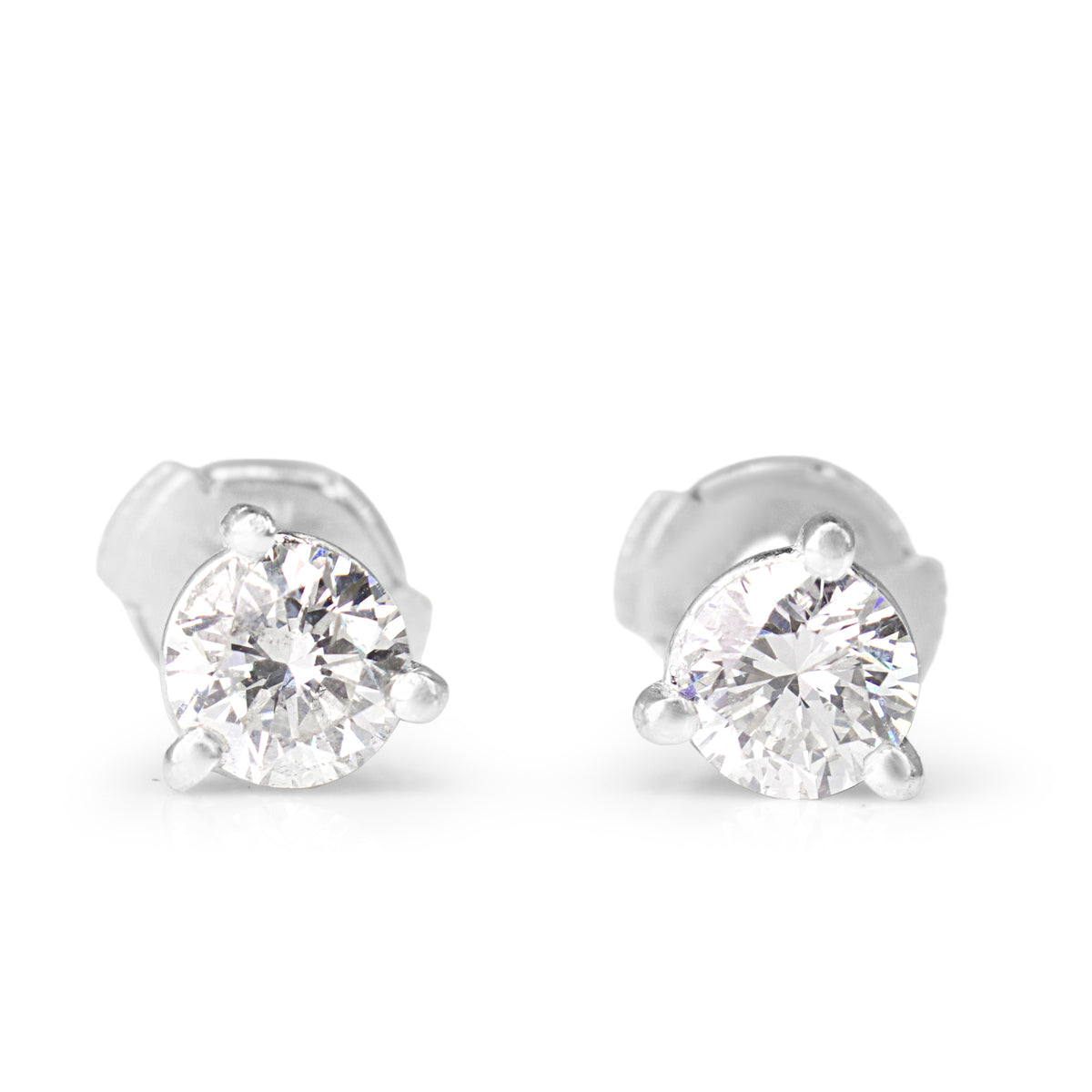 Platinum 1.00ct Diamond Stud Earrings