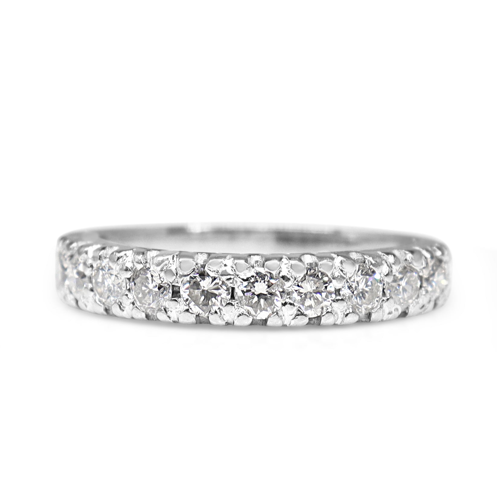 18ct White Gold .75ct Diamond Band Ring