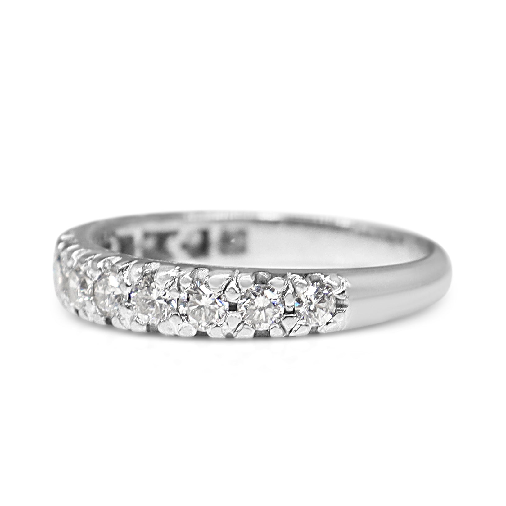 18ct White Gold .75ct Diamond Band Ring