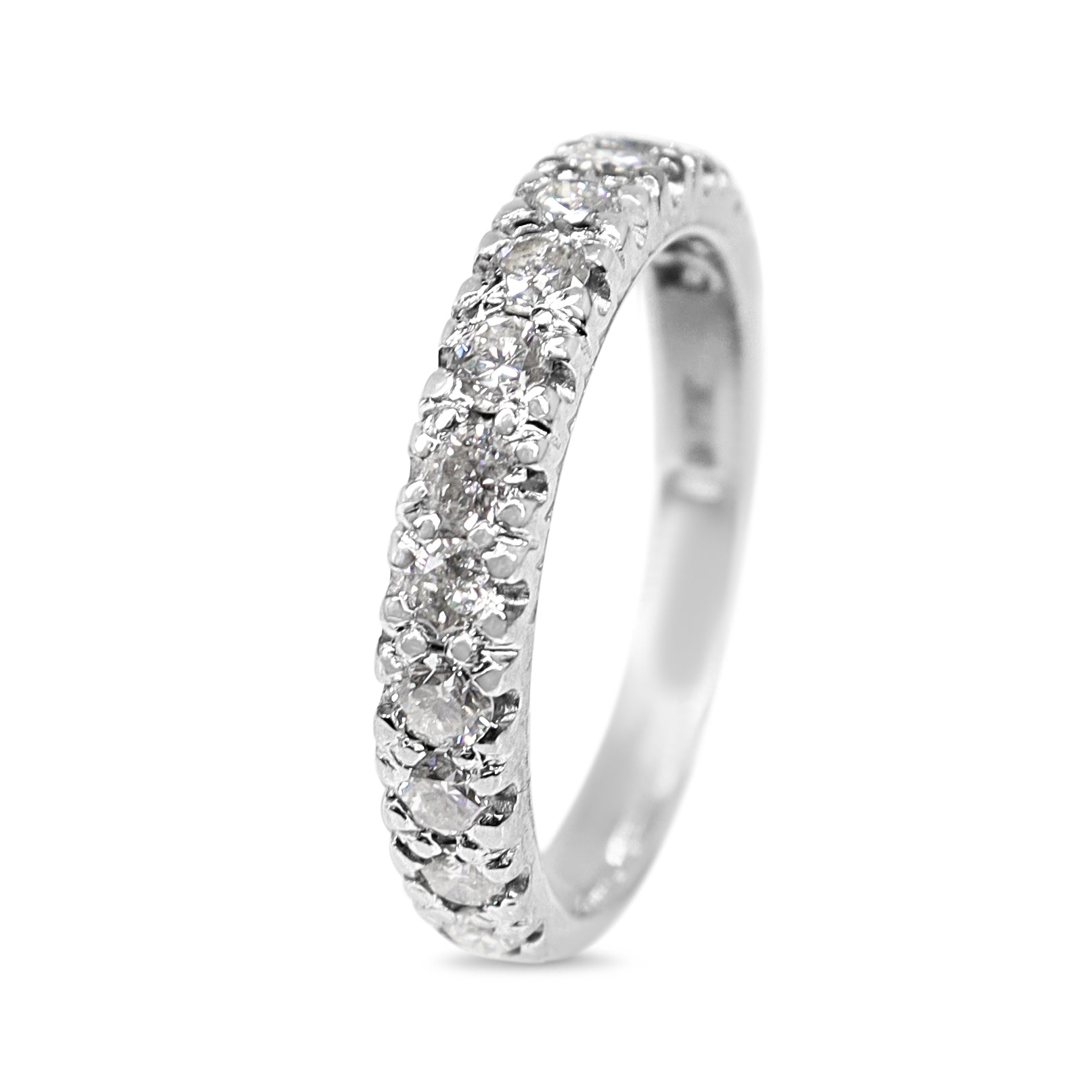 18ct White Gold .75ct Diamond Band Ring