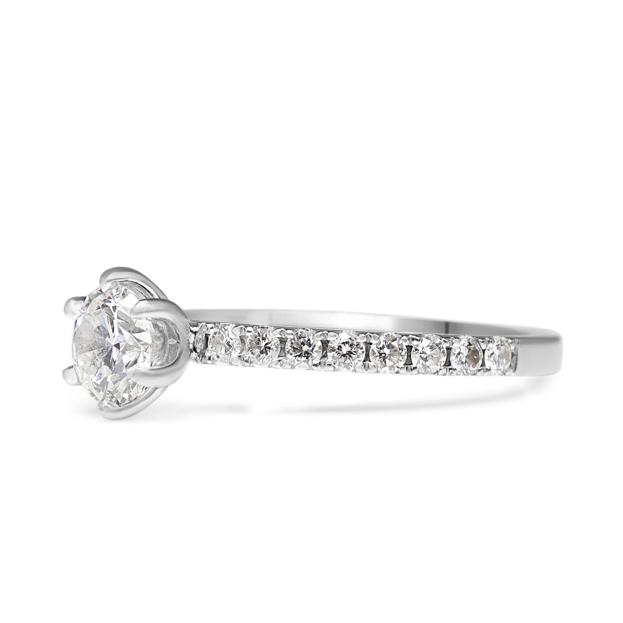 18ct White Gold 6 Claw Diamond Solitaire Ring