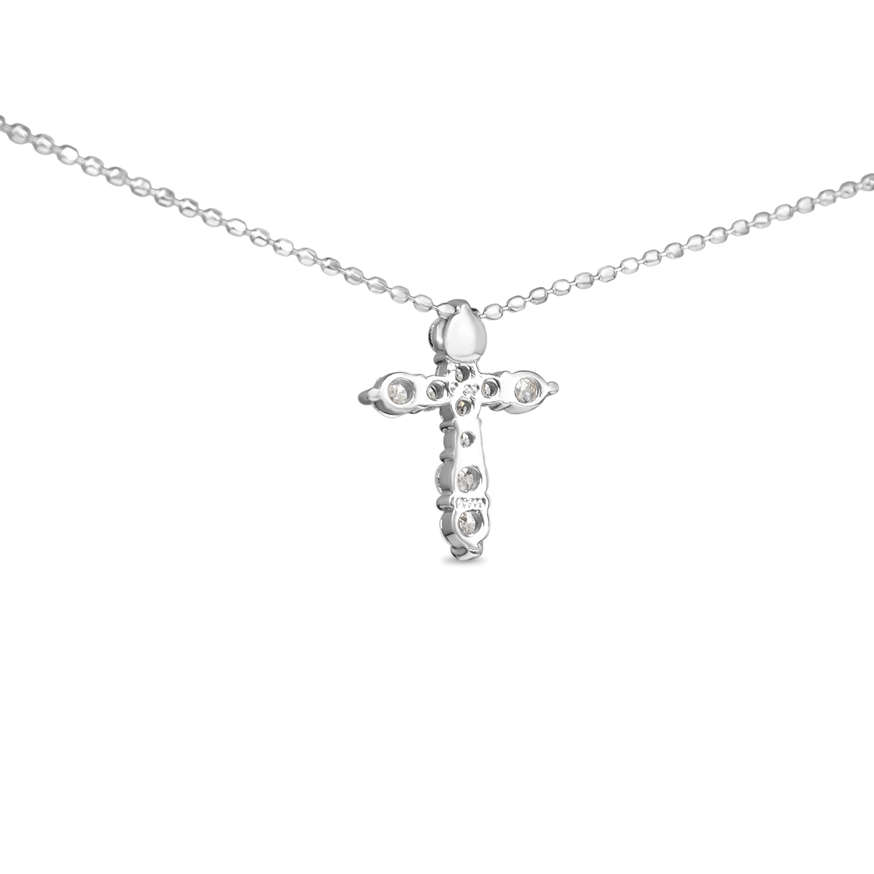 Platinum .30ct Diamond Cross Necklace