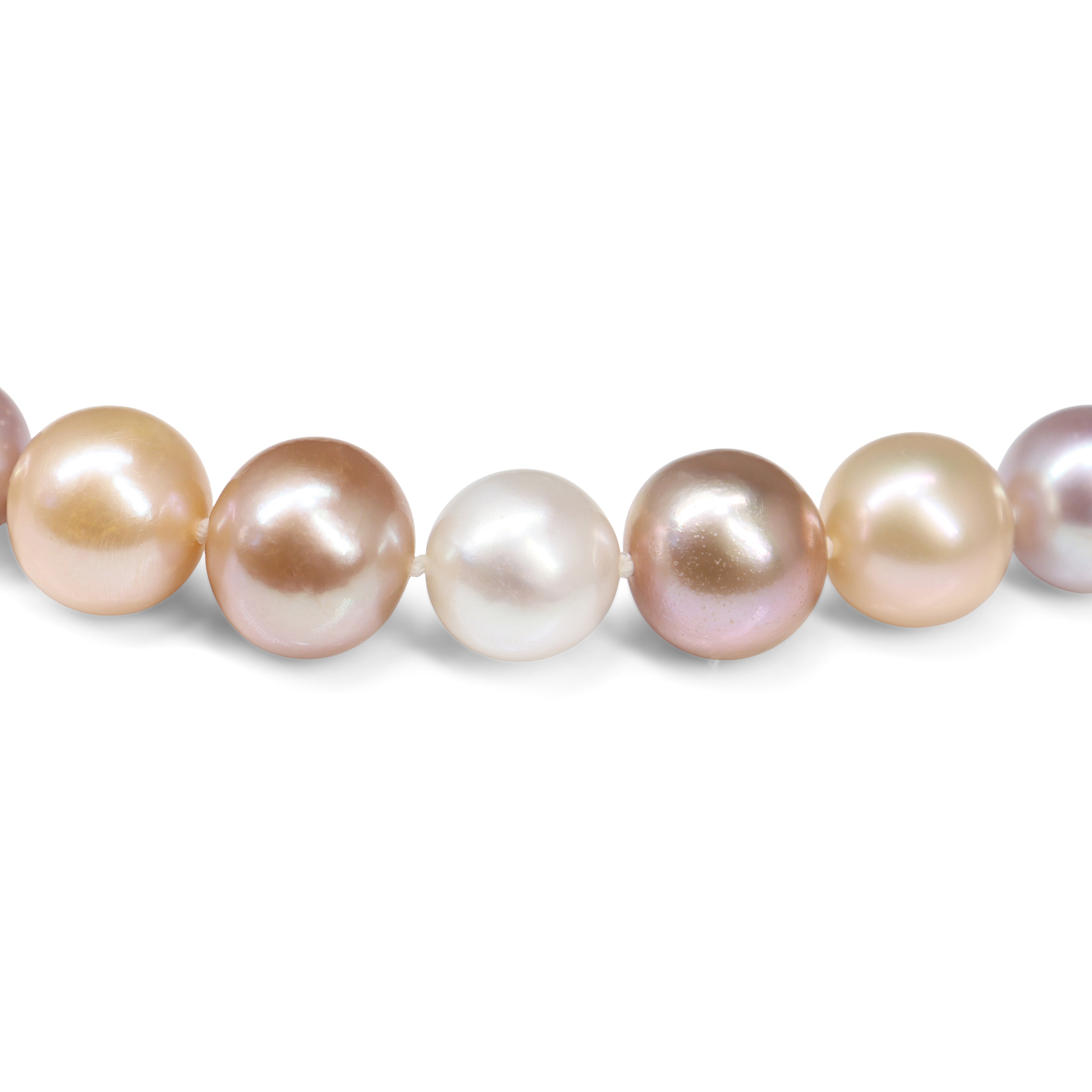 18ct White Gold Multi Colour South Sea Pearl Strand Necklace