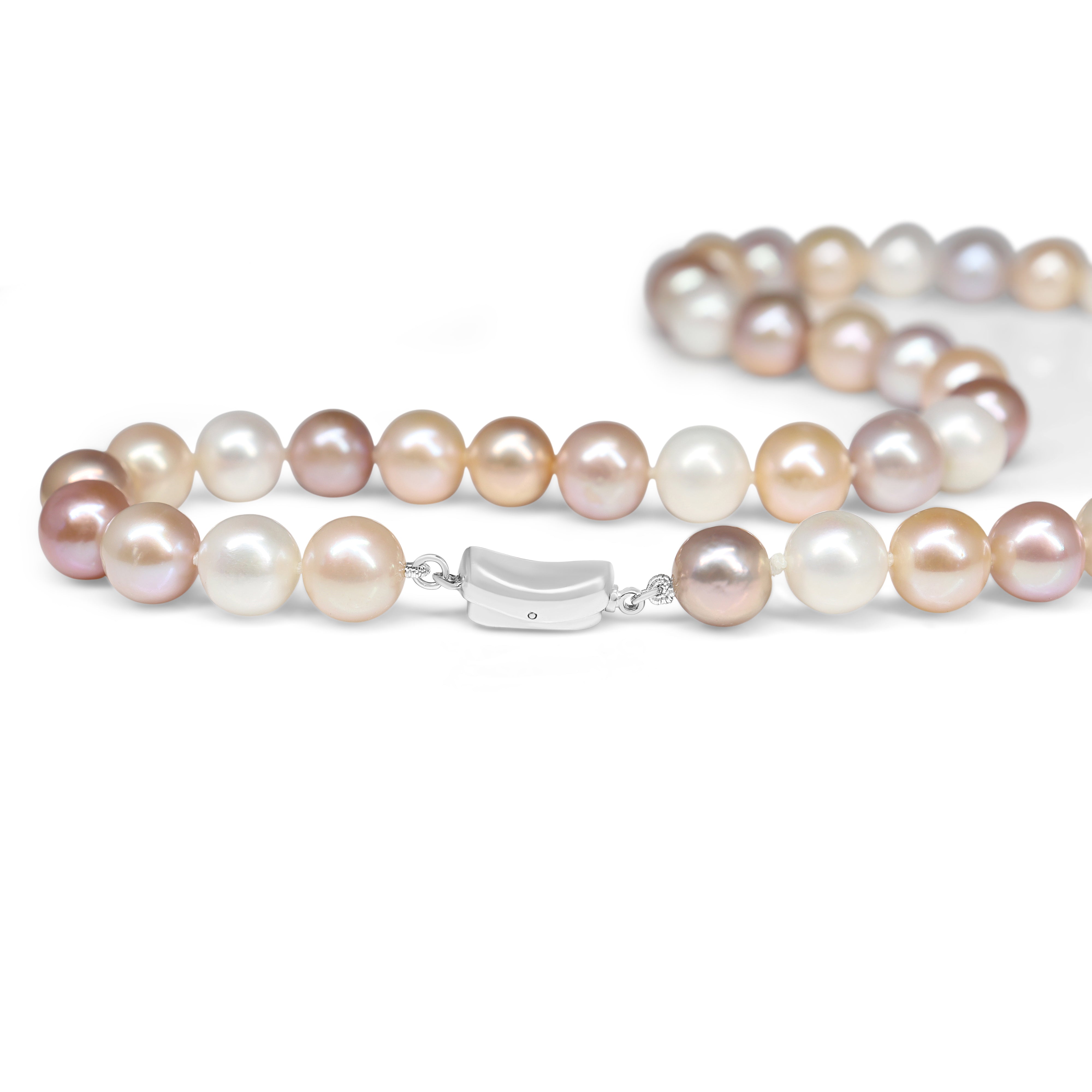 18ct White Gold Multi Colour South Sea Pearl Strand Necklace