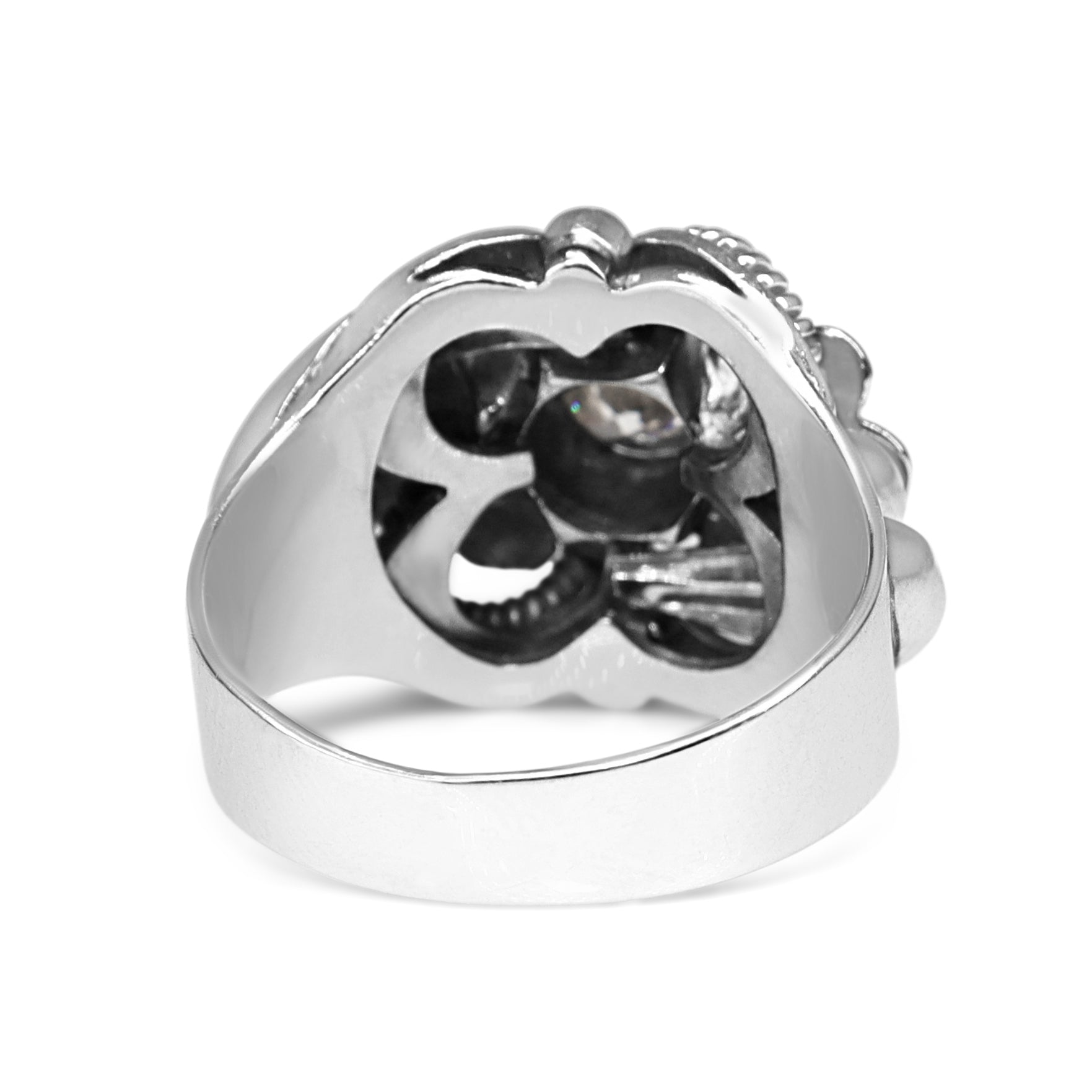 18ct White Gold Ornate Vintage Diamond Cocktail Ring