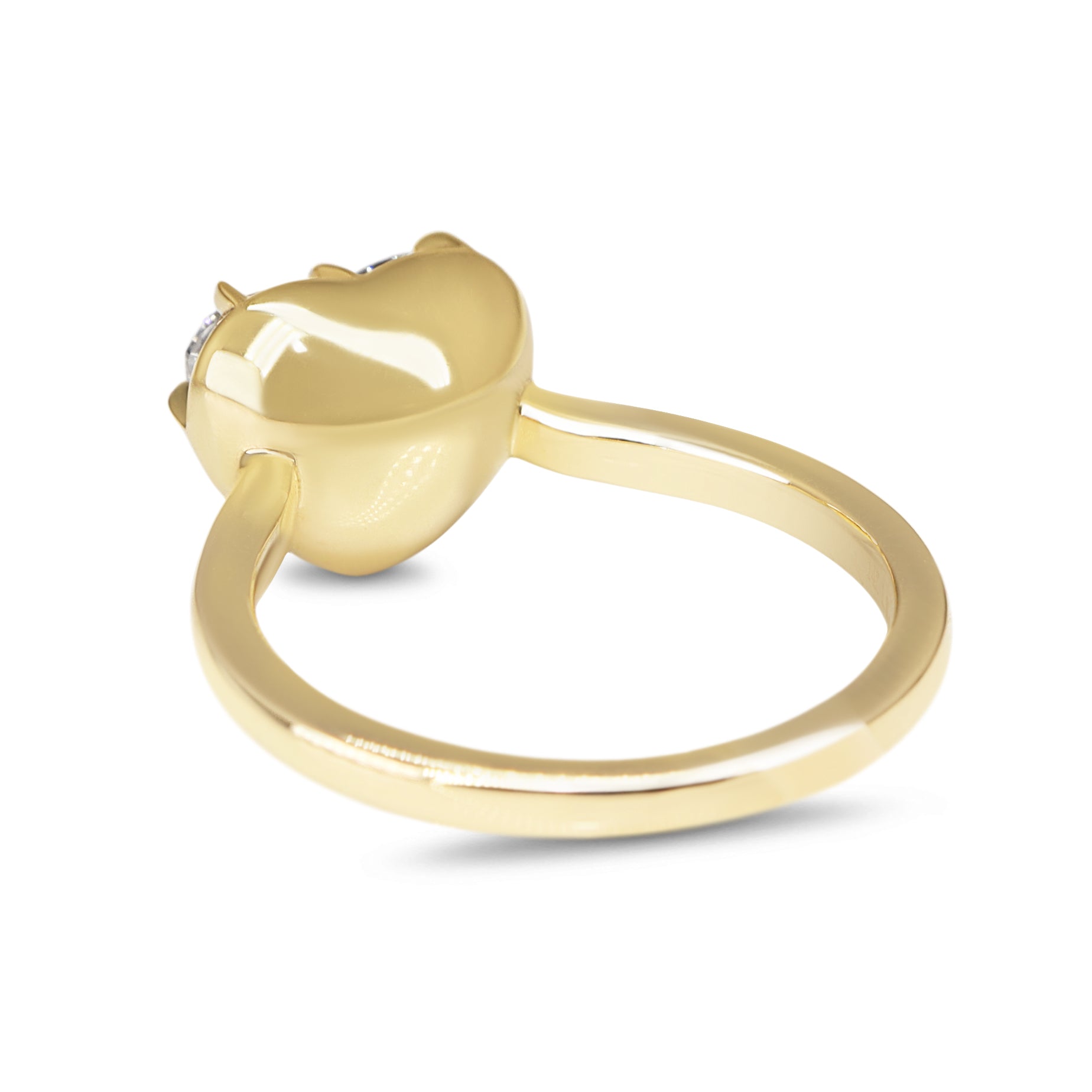 14ct Yellow Gold Georgian Heart Cut Diamond Ring