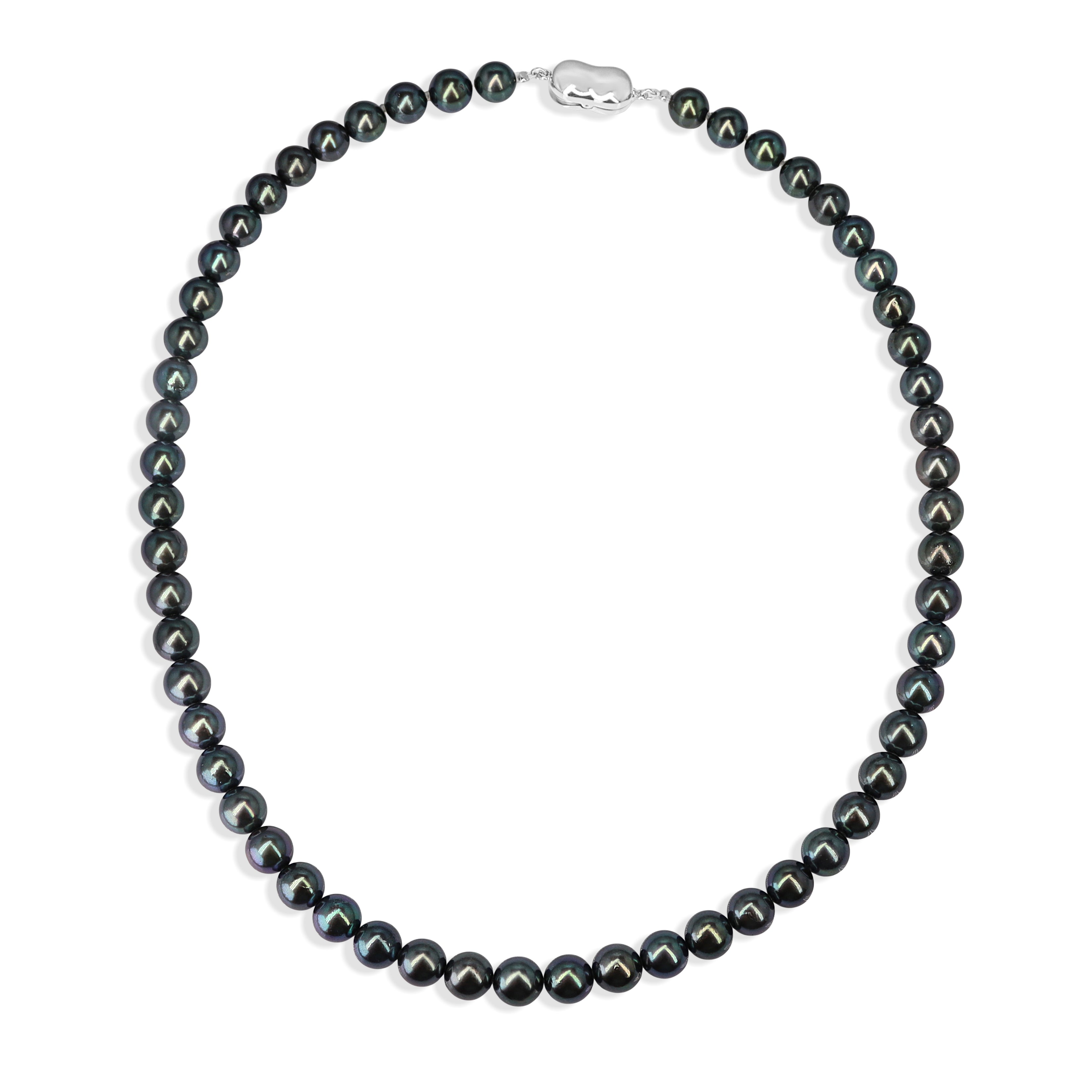 Silver and Akoya 7.5mm Pearl Strand Necklace
