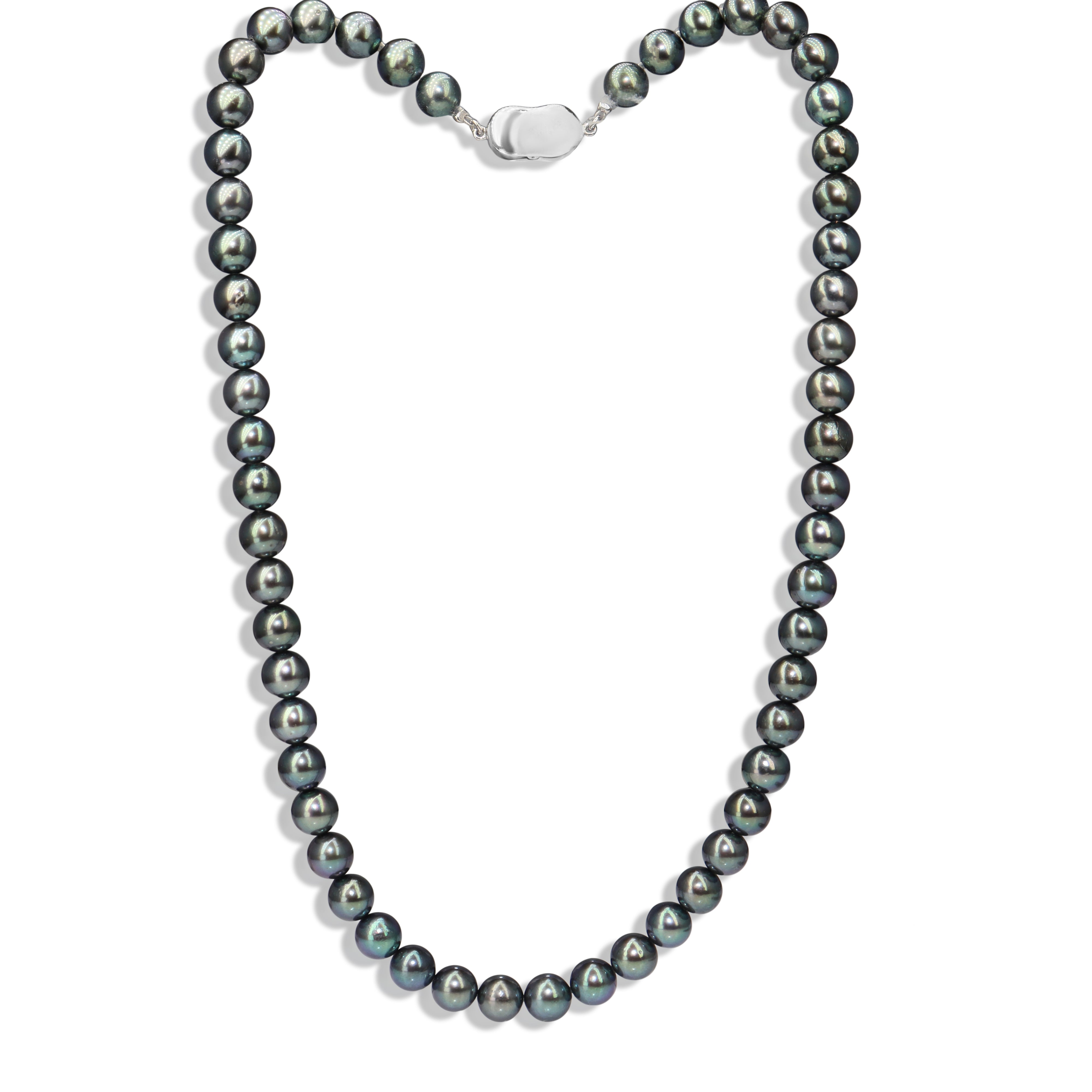 Silver and Akoya 7.5mm Pearl Strand Necklace