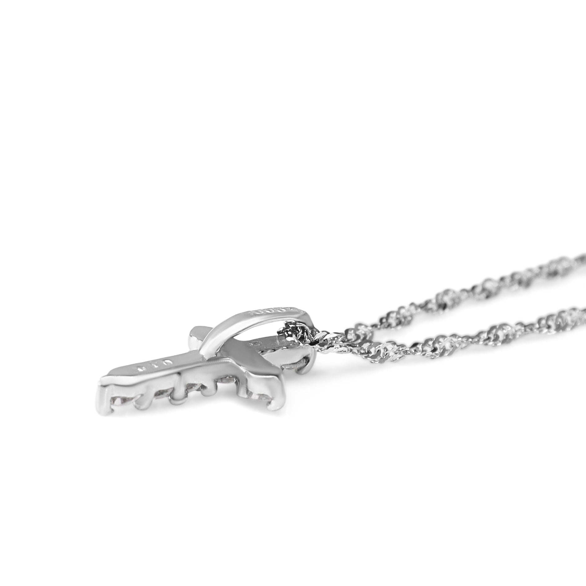 Platinum .15ct Diamond Cross Necklace