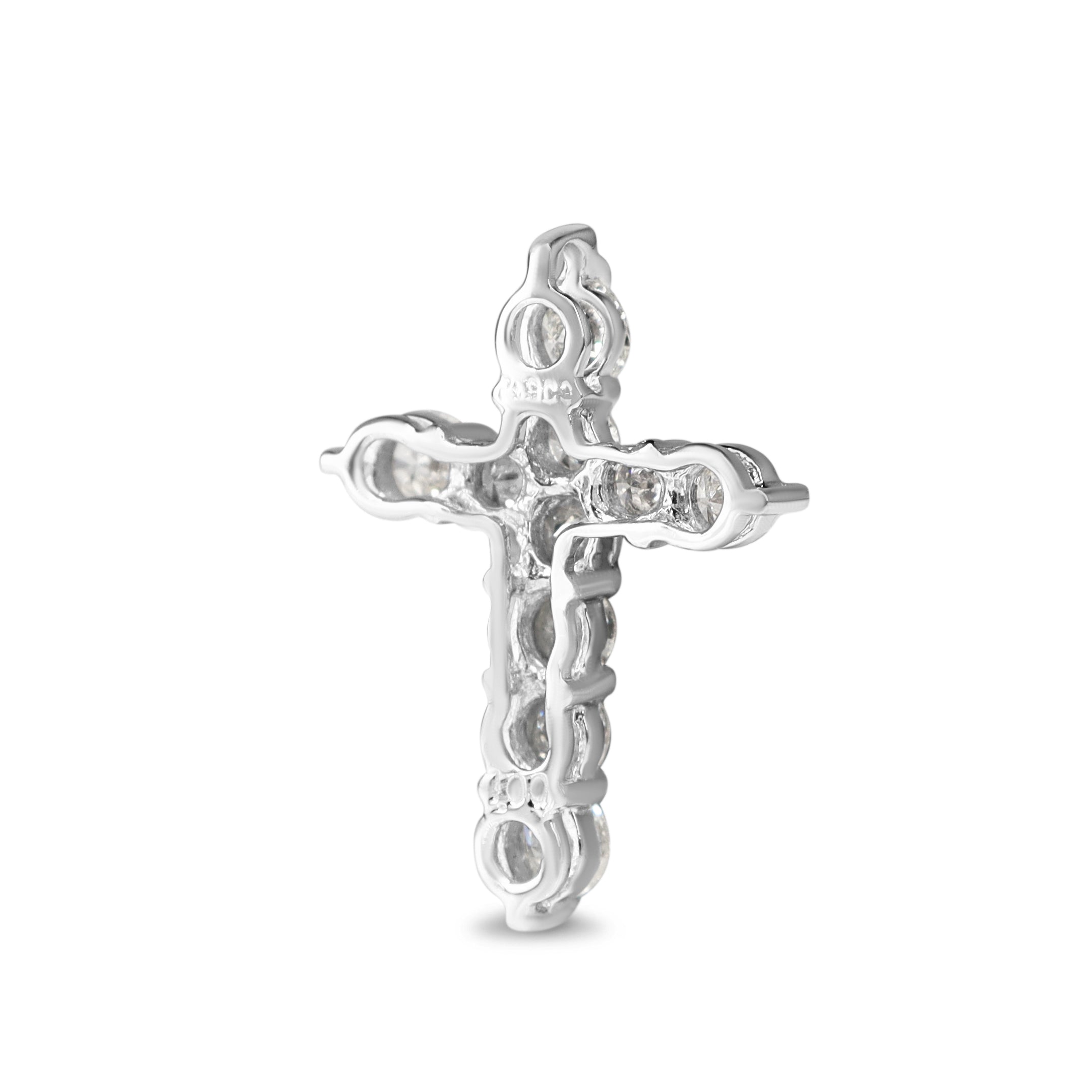 Platinum 1.00ct Diamond Cross Pendant