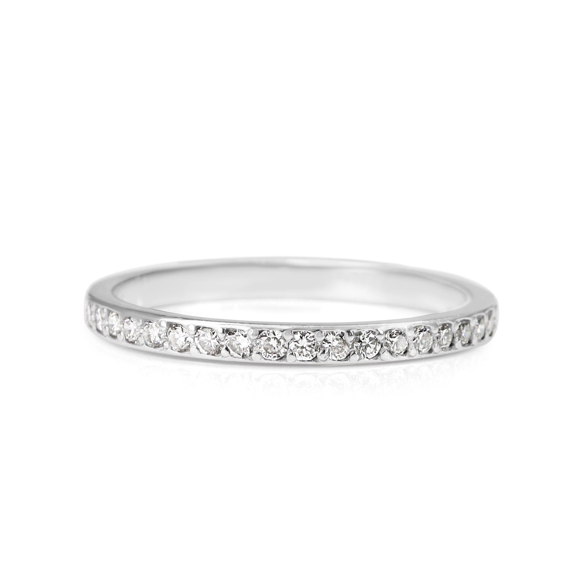 18ct White Gold .20ct Diamond Band Ring
