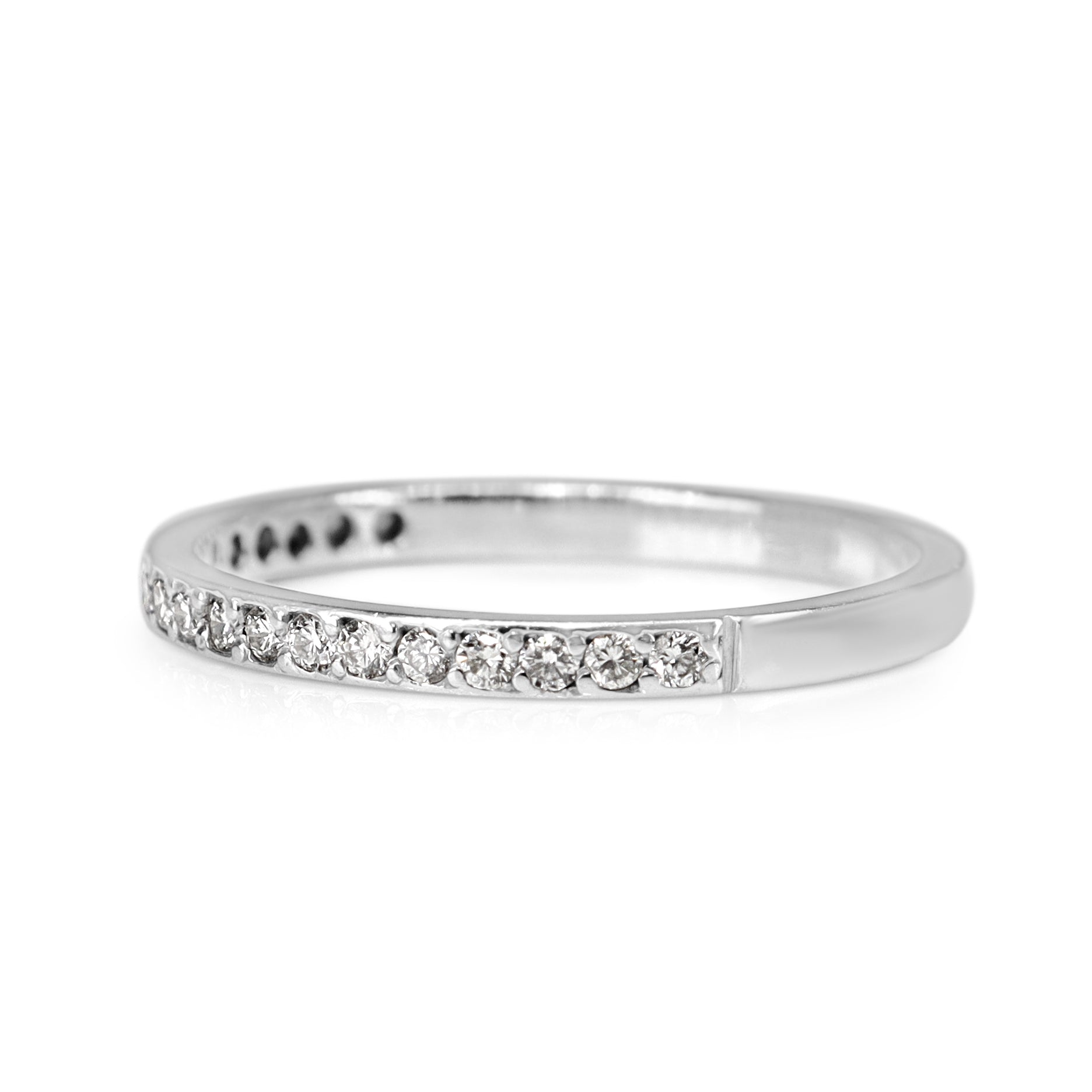 18ct White Gold .20ct Diamond Band Ring