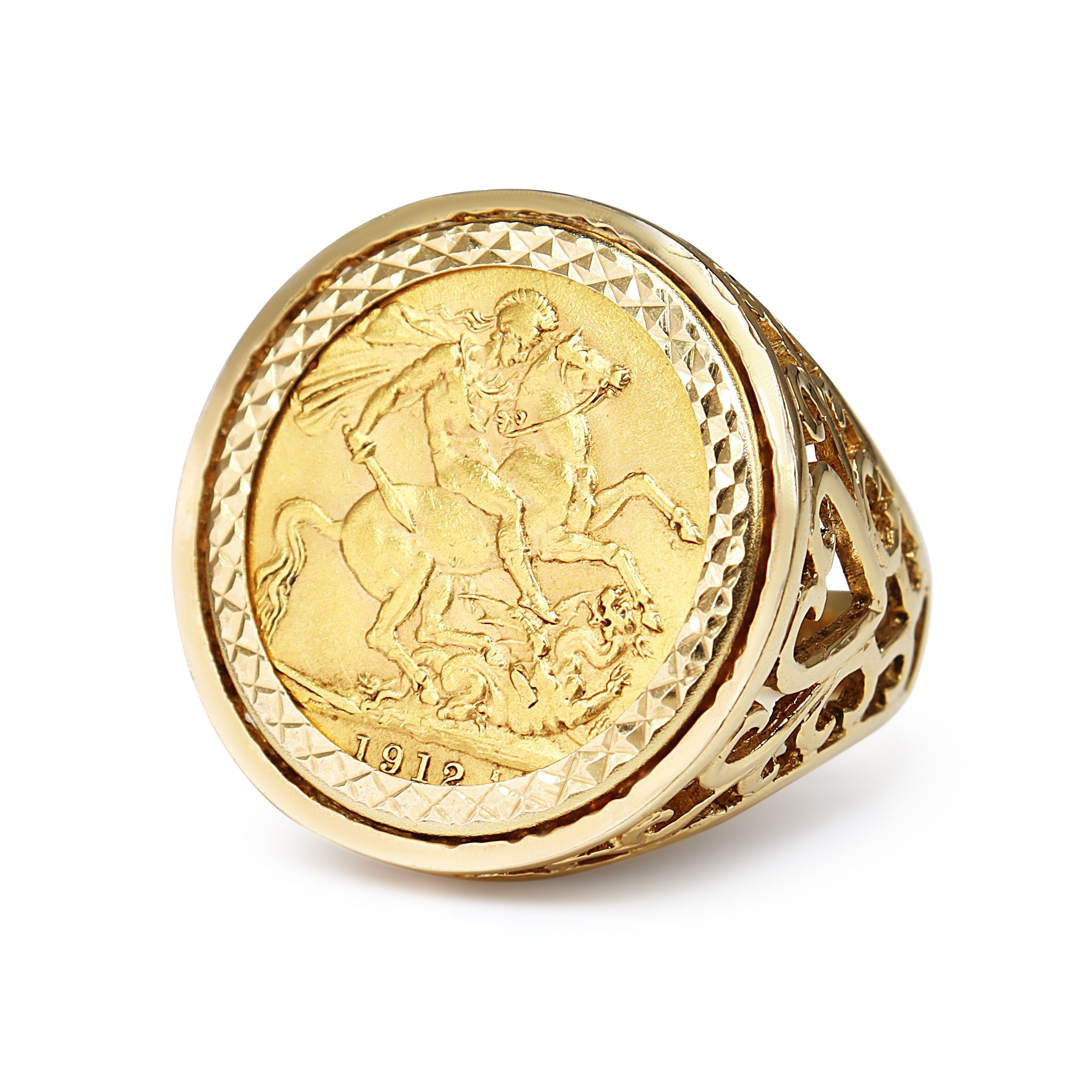 9ct Yellow Gold Mount with 22ct Sovereign from 1912