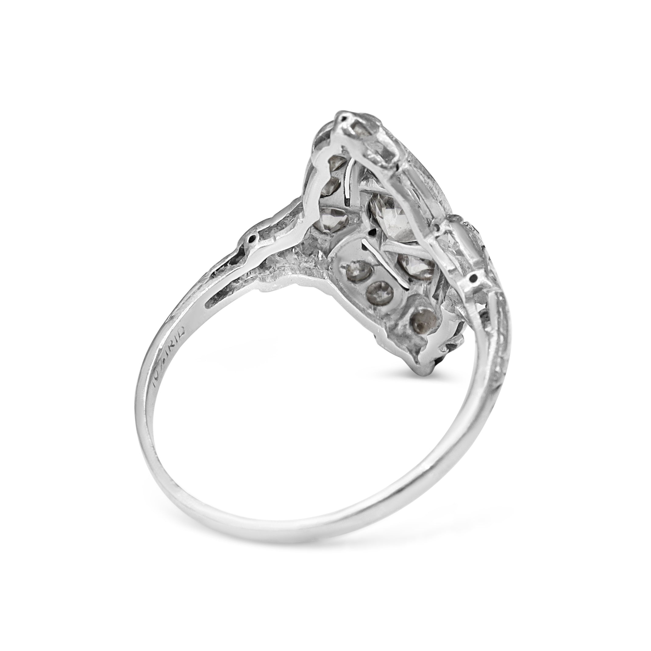 Platinum Art Deco Old Cut Diamond Ring