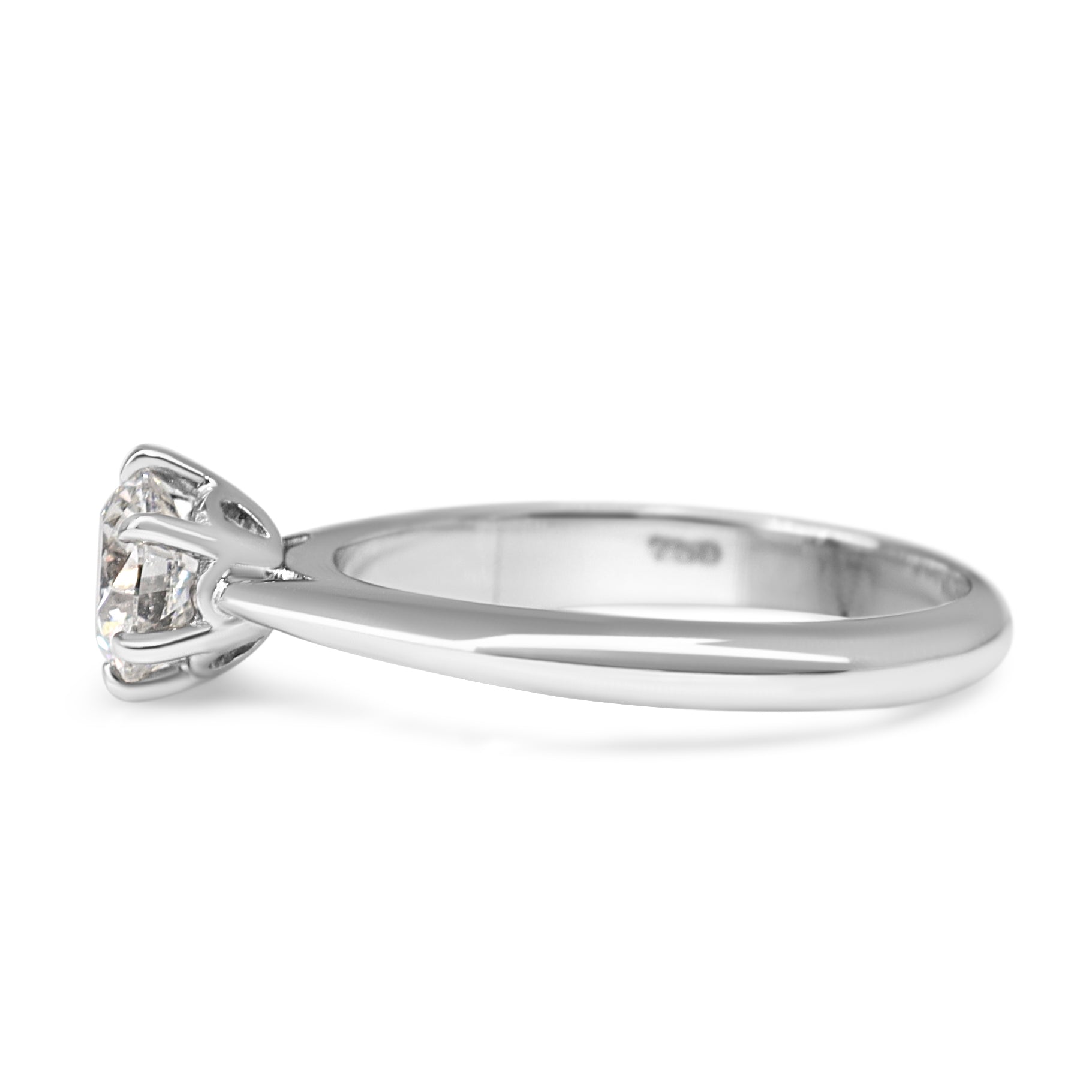 18ct White Gold 6 Claw .70ct Diamond Solitaire Ring