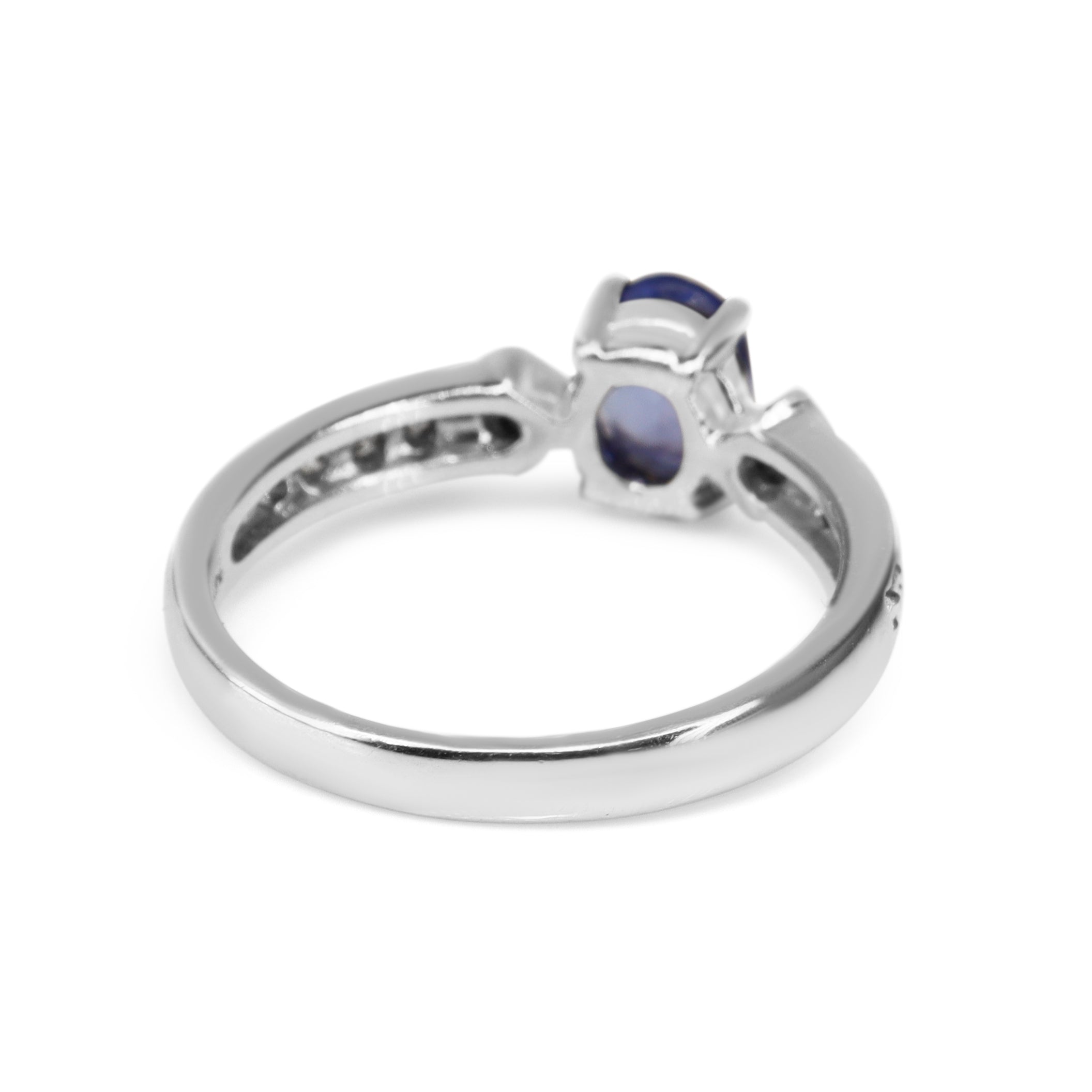 14ct White Gold Tanzanite and Diamond Ring
