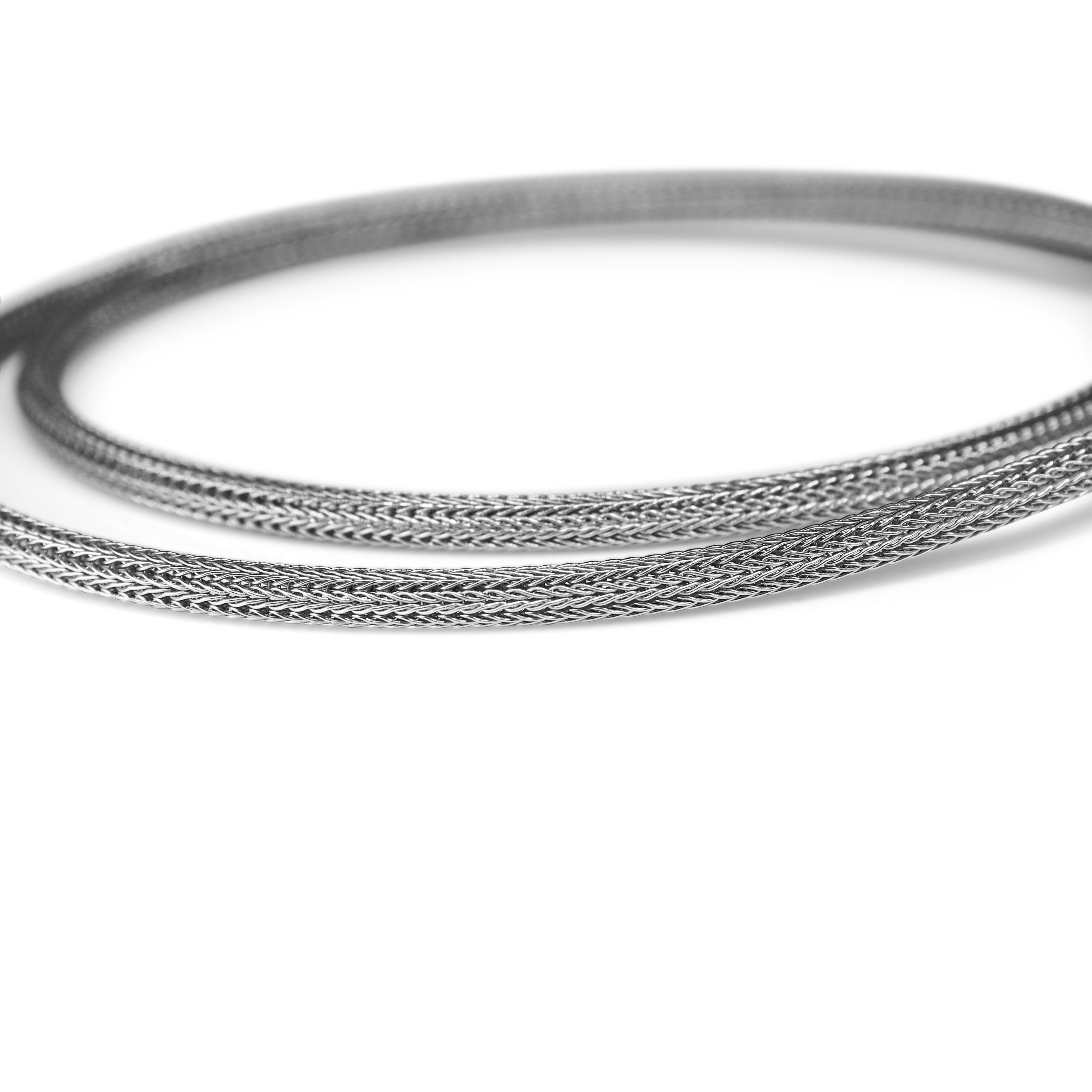9ct White Gold Mesh Omega Necklace