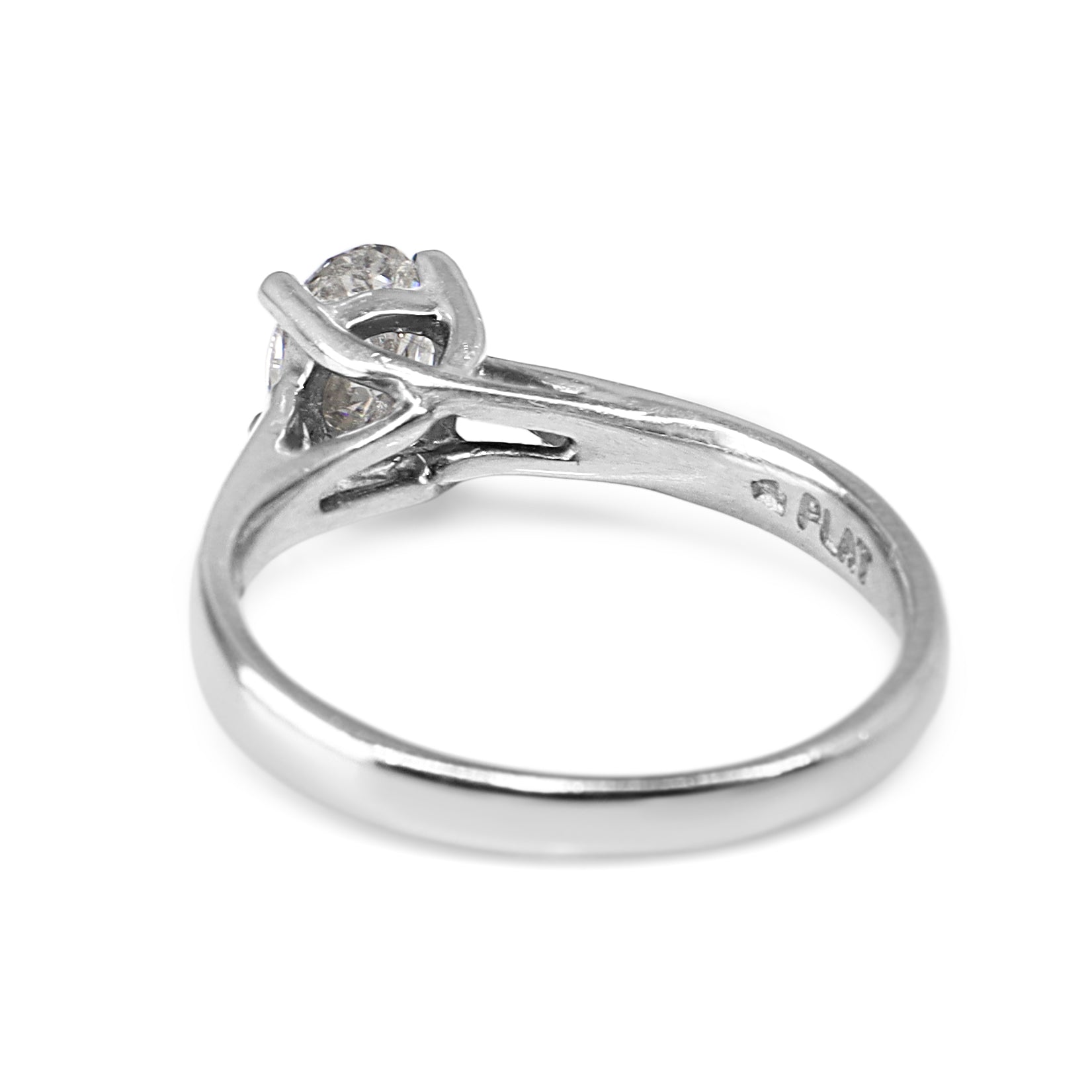 Platinum Oval .55ct Diamond Solitaire Ring