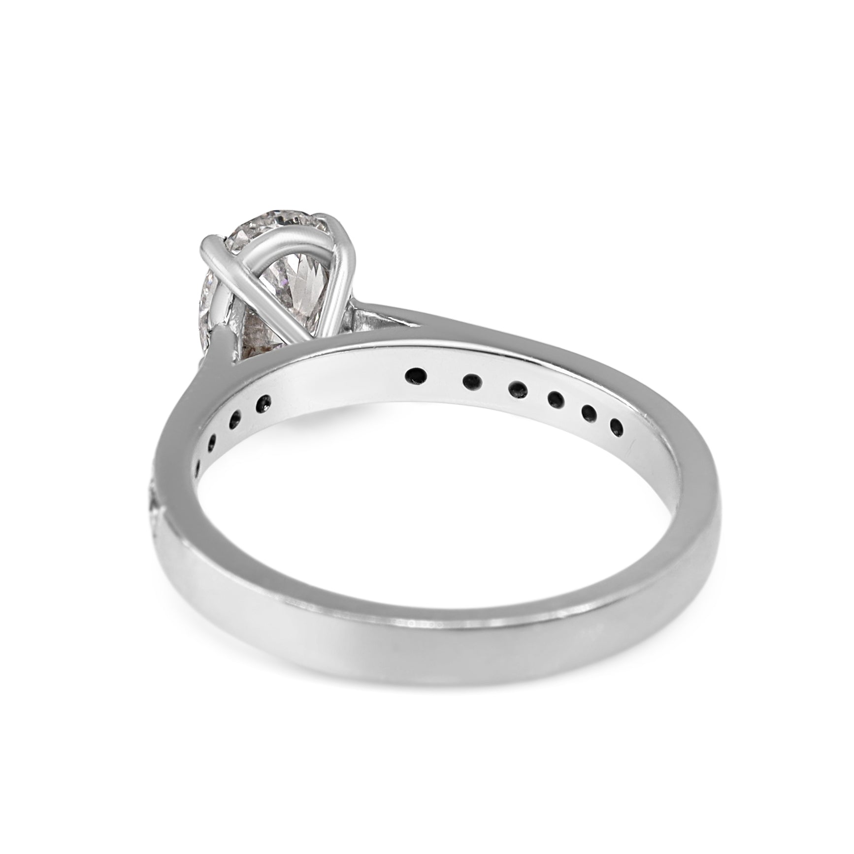18ct White Gold Oval Diamond Solitaire Ring