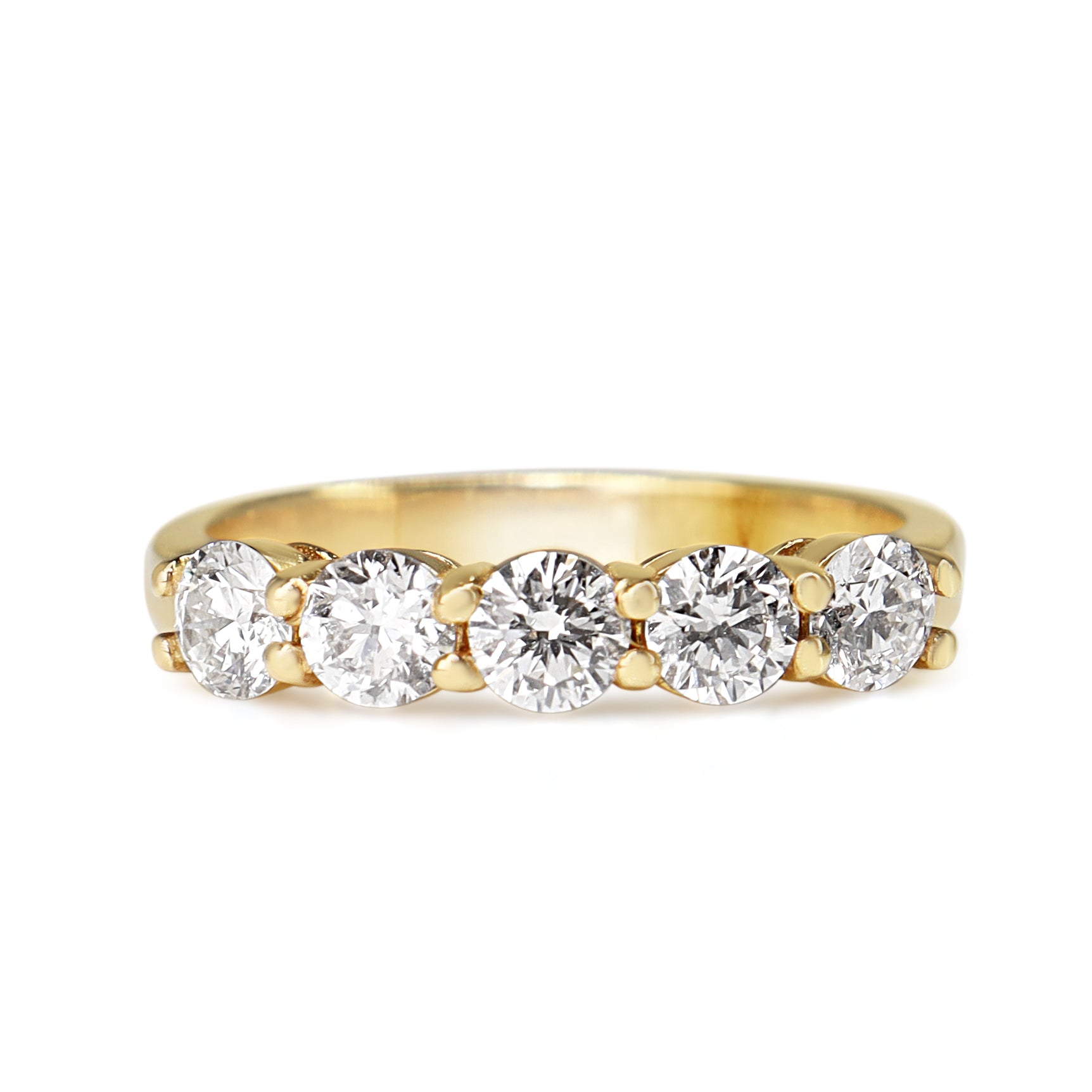 14ct Yellow Gold 1.00ct 5 Stone Diamond Ring