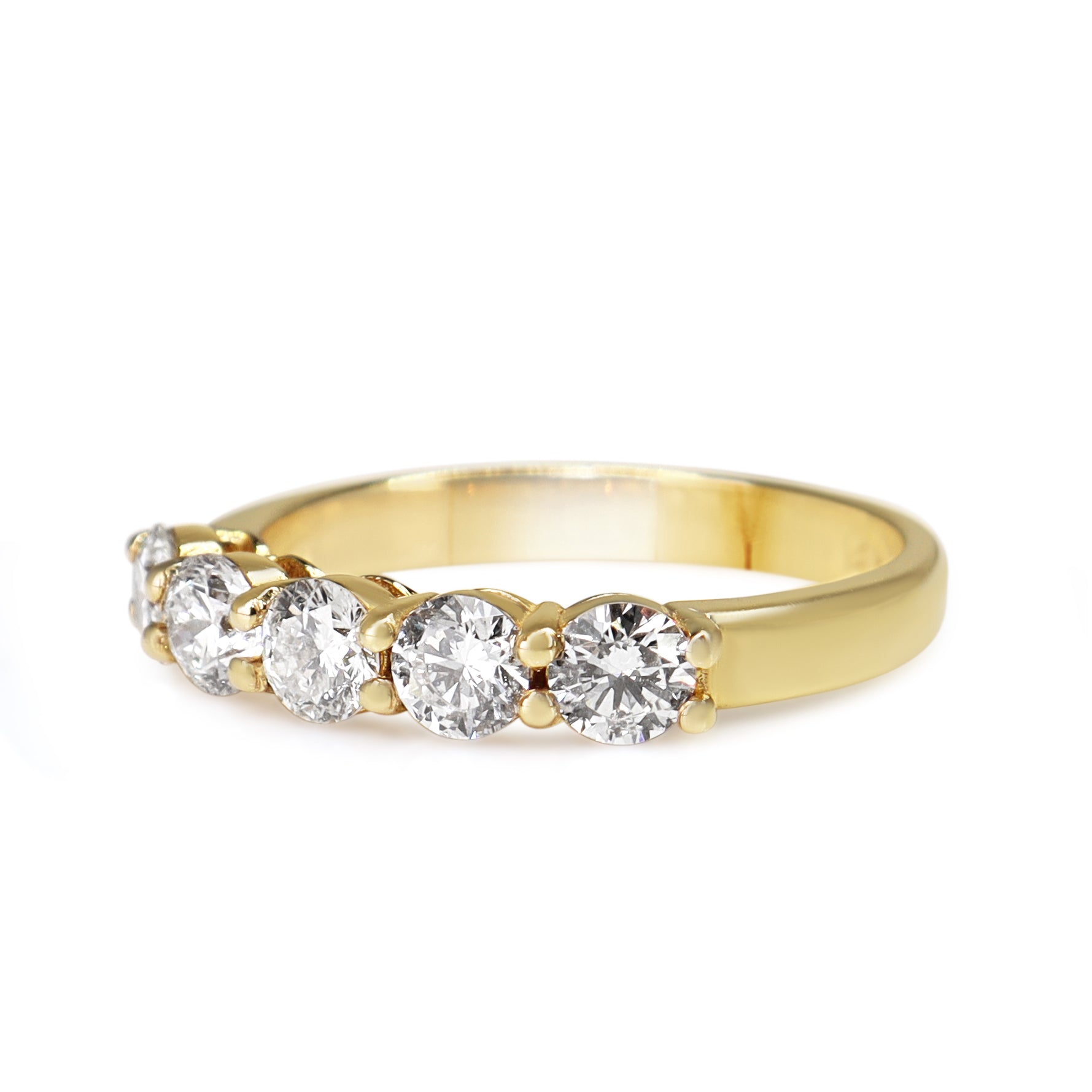 14ct Yellow Gold 1.00ct 5 Stone Diamond Ring