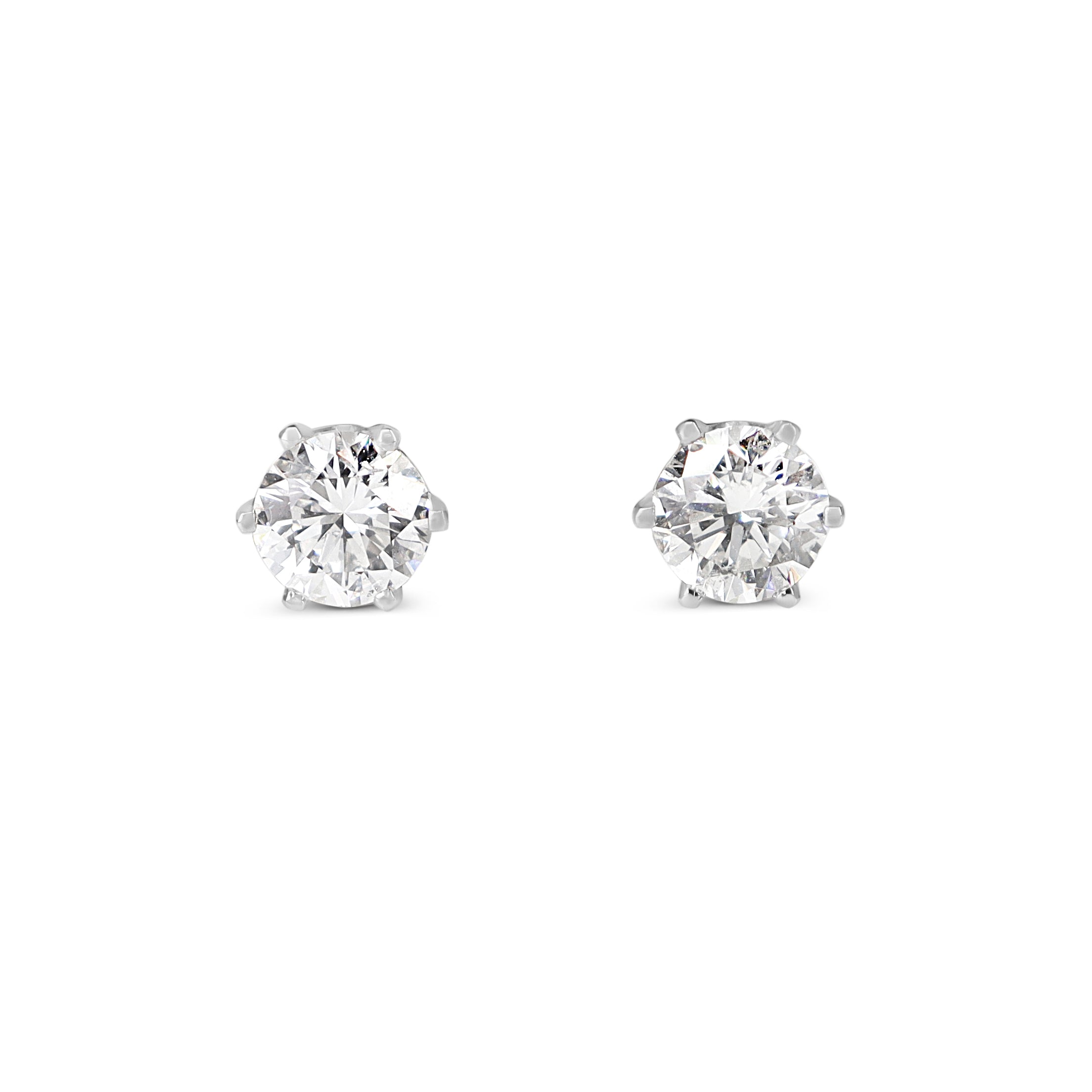 14ct White Gold 1.00ct Diamond Stud Earrings