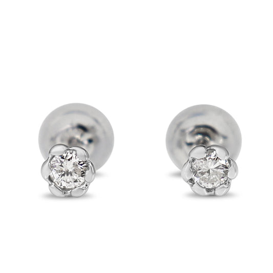 Platinum .20ct Diamond Stud Earrings