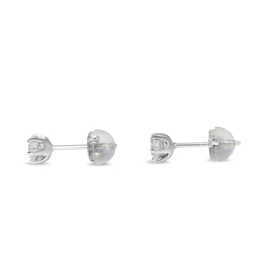 Platinum .60ct Diamond 6 Claw Stud Earrings
