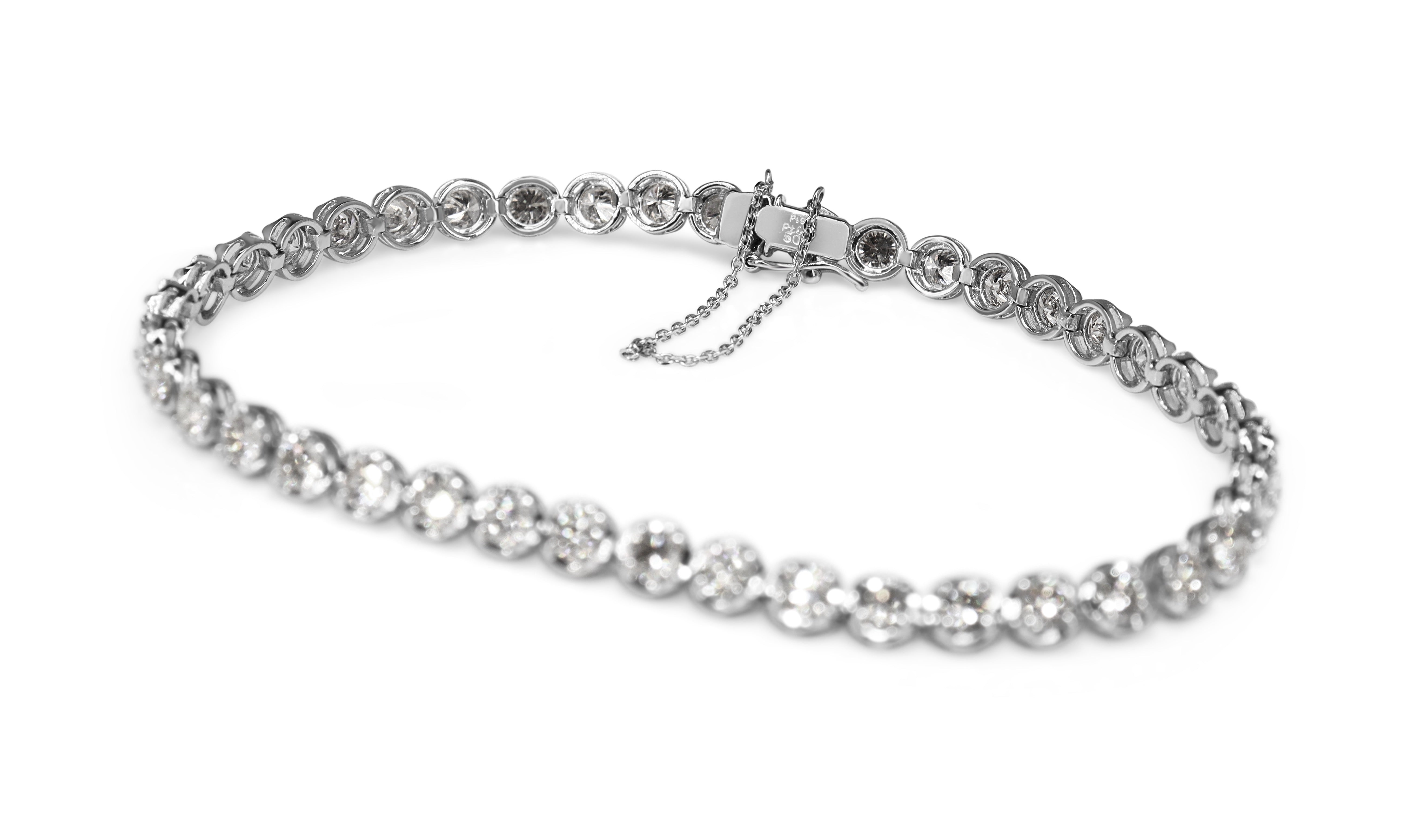 Platinum 5.00ct Diamond Tennis Bracelet