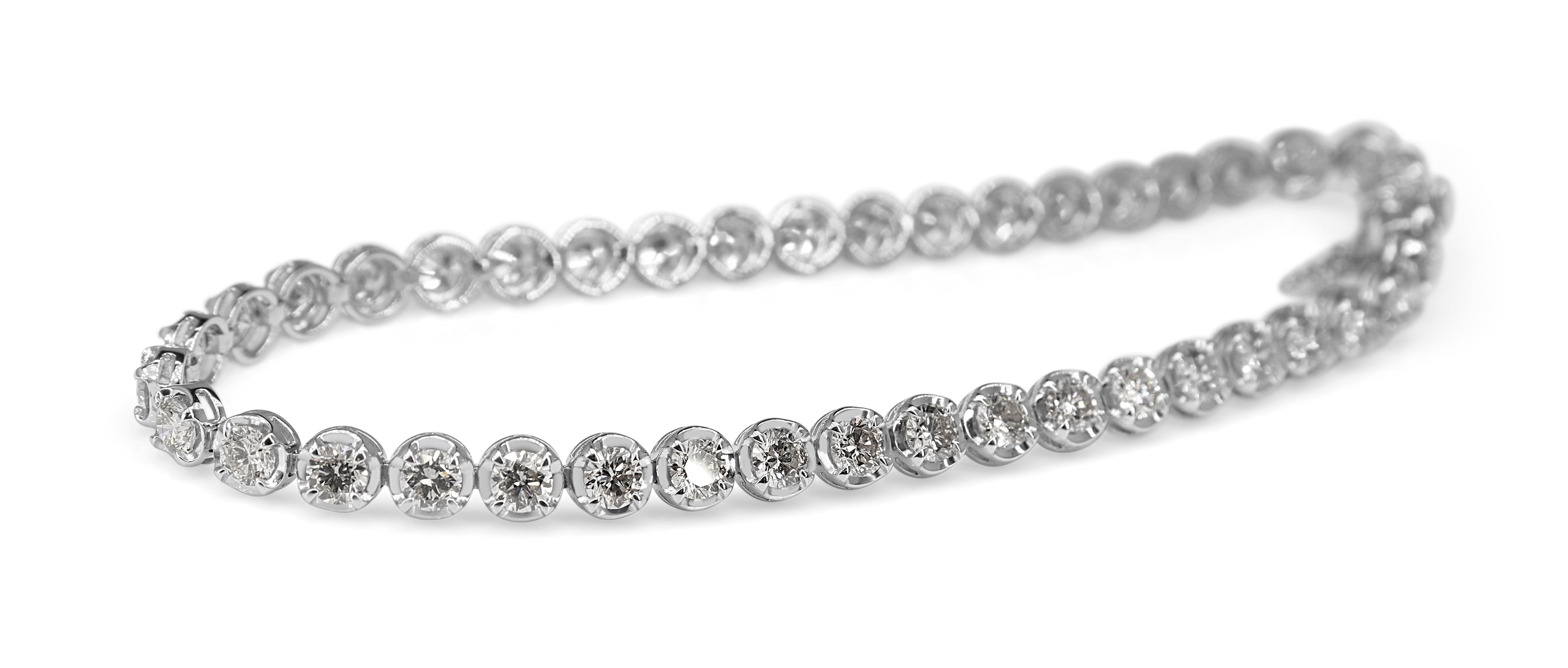Platinum 5.00ct Diamond Tennis Bracelet