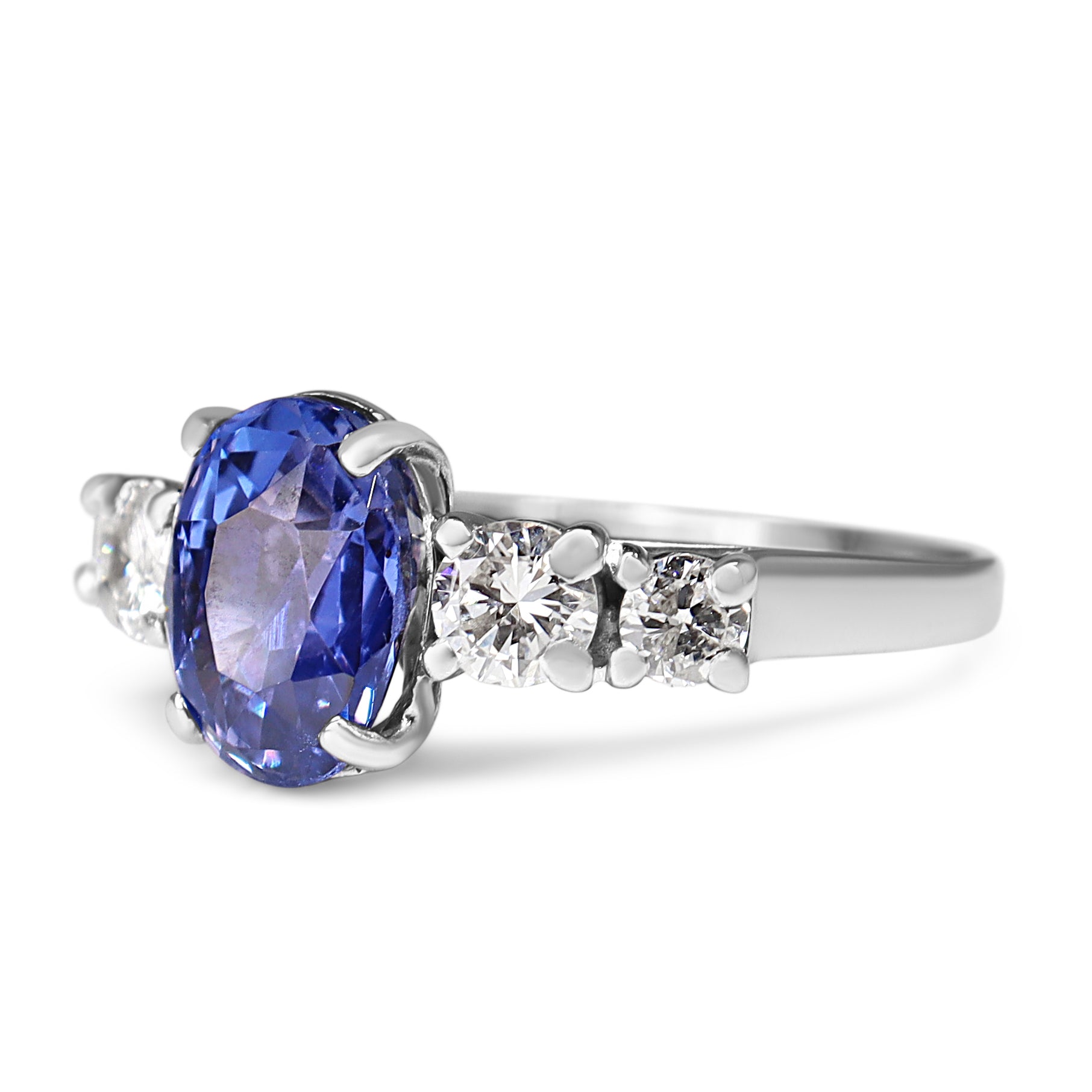 18ct White Gold Sapphire and Diamond 5 Stone Ring