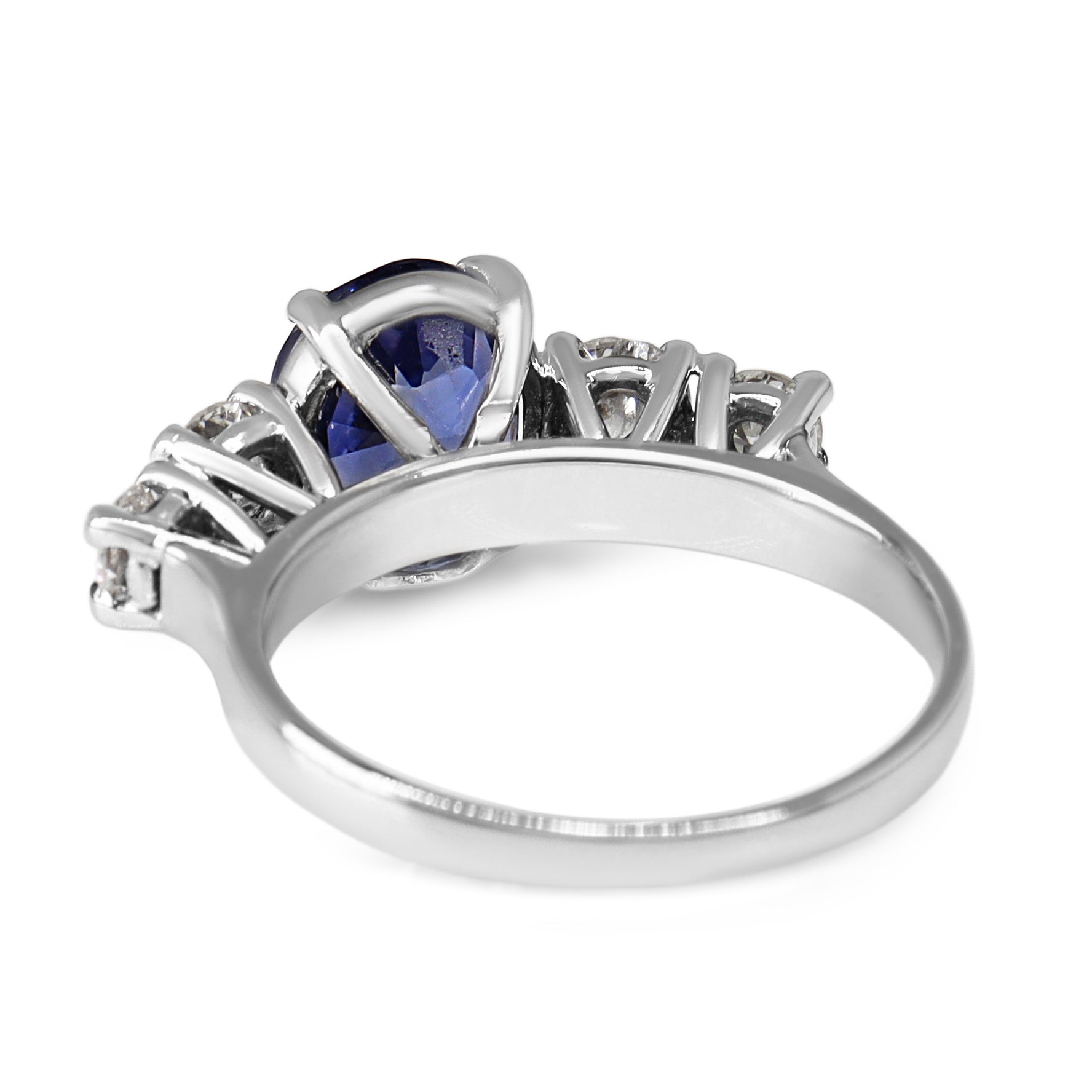 18ct White Gold Sapphire and Diamond 5 Stone Ring