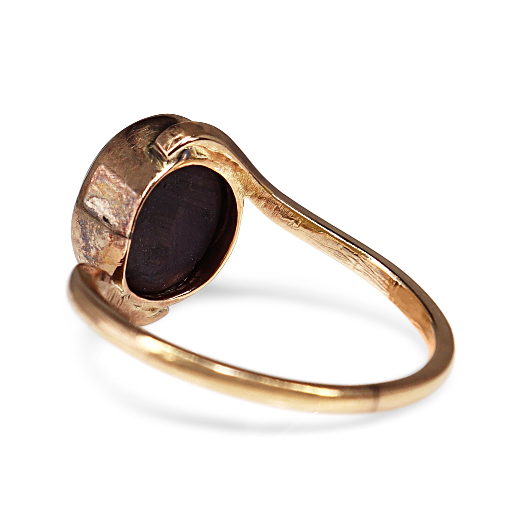 9ct Rose Gold Vintage Star Cabochon Ruby Ring