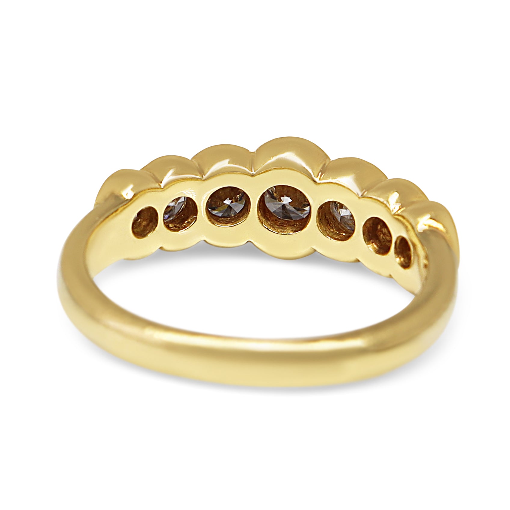 18ct Yellow Gold 1.15ct Bezel Set 7 Stone Ring