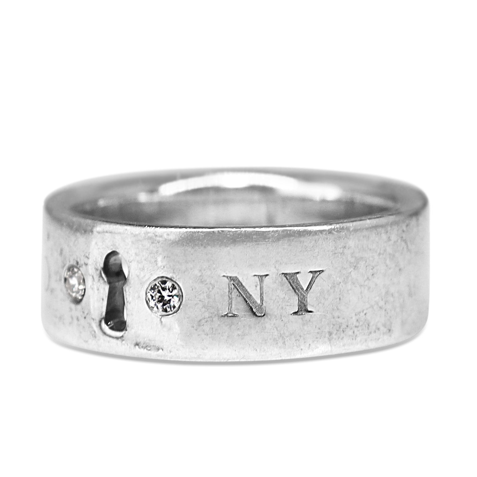 Silver Tiffany and Co Diamond Ring