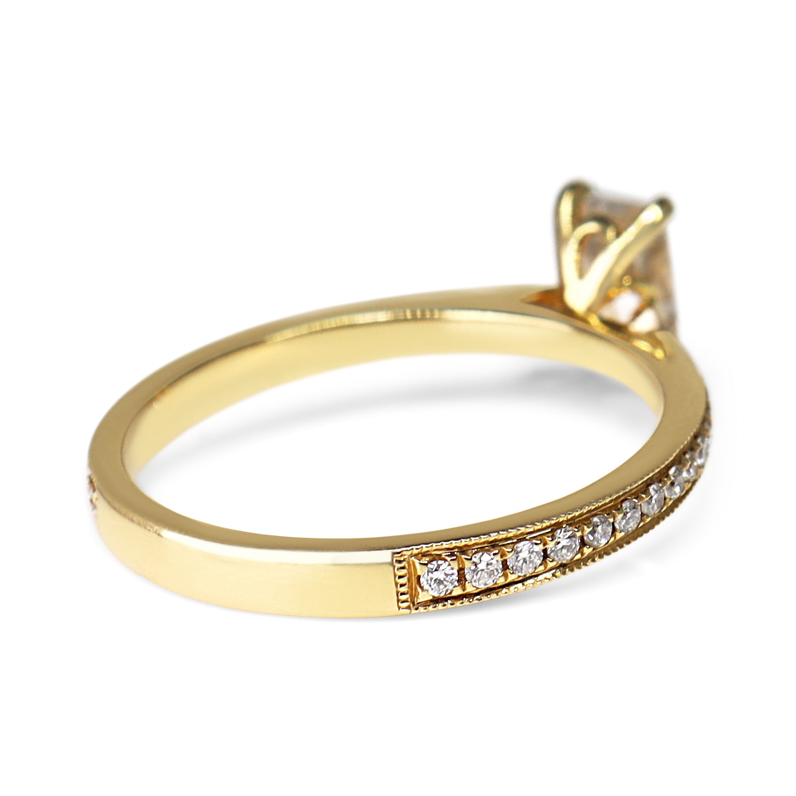 18ct Yellow Gold Emerald Cut Solitaire Diamond Ring