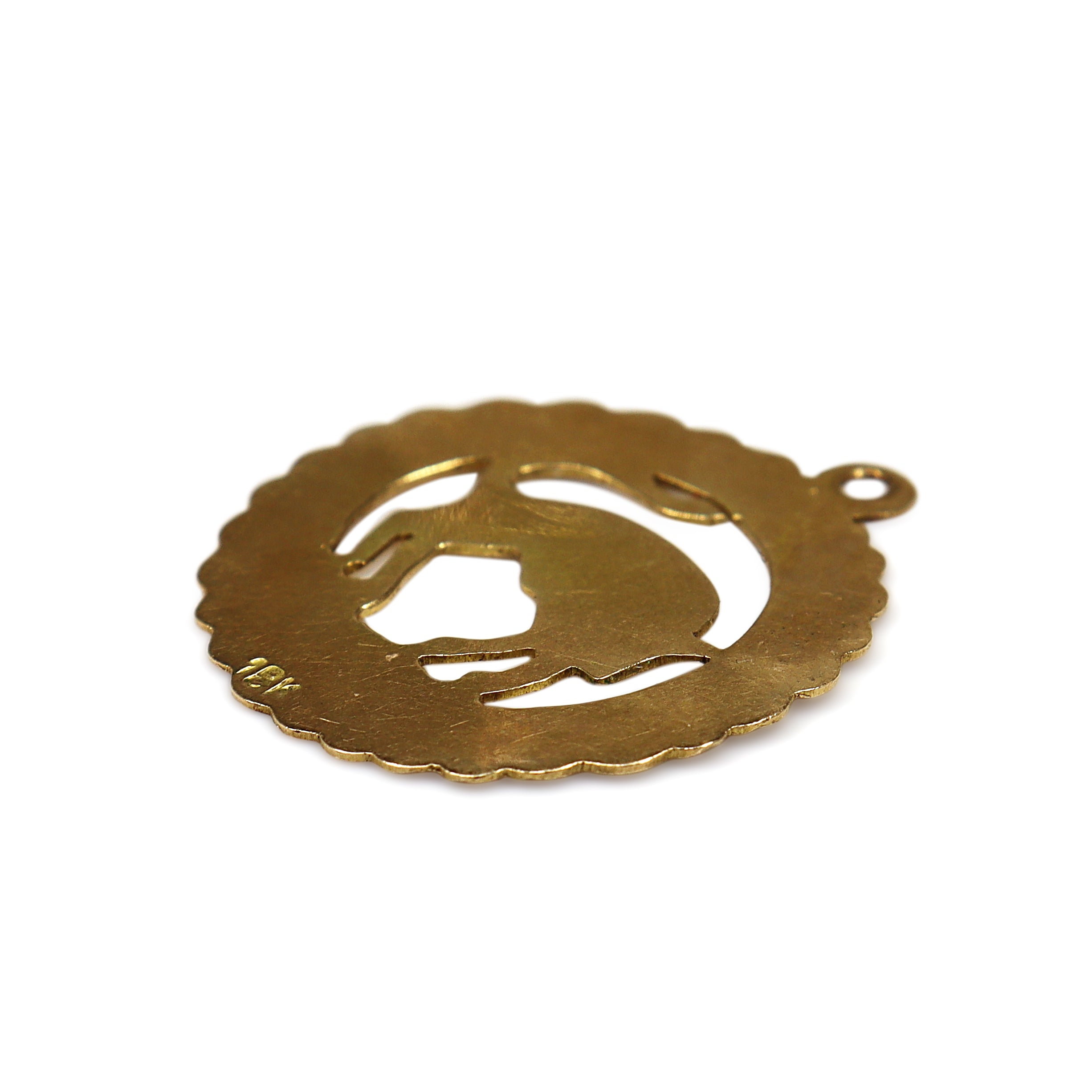 18ct Yellow Gold Taurus the Bull Zodiac Star Sign Pendant