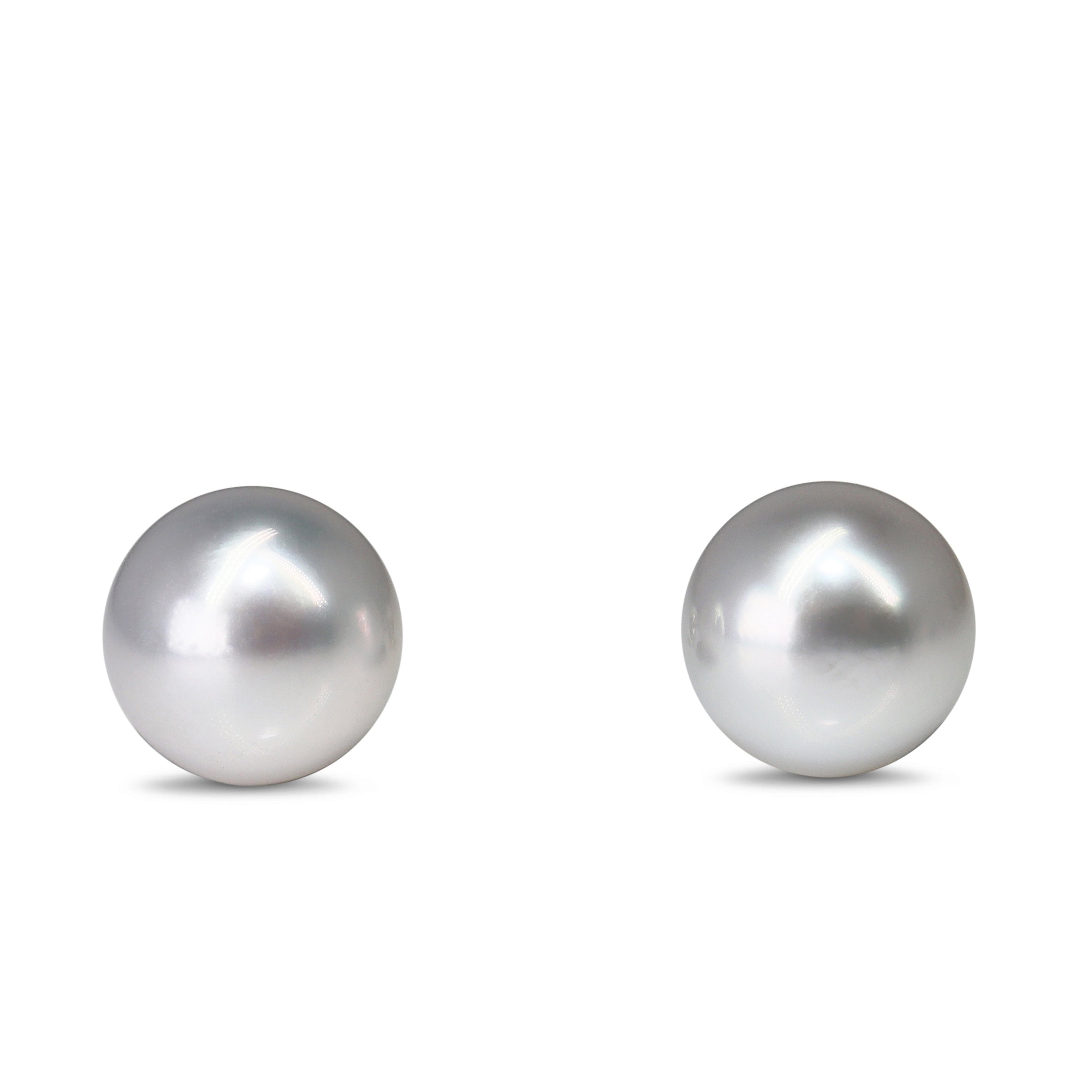 Platinum 10mm South Sea Pearl Stud Earrings