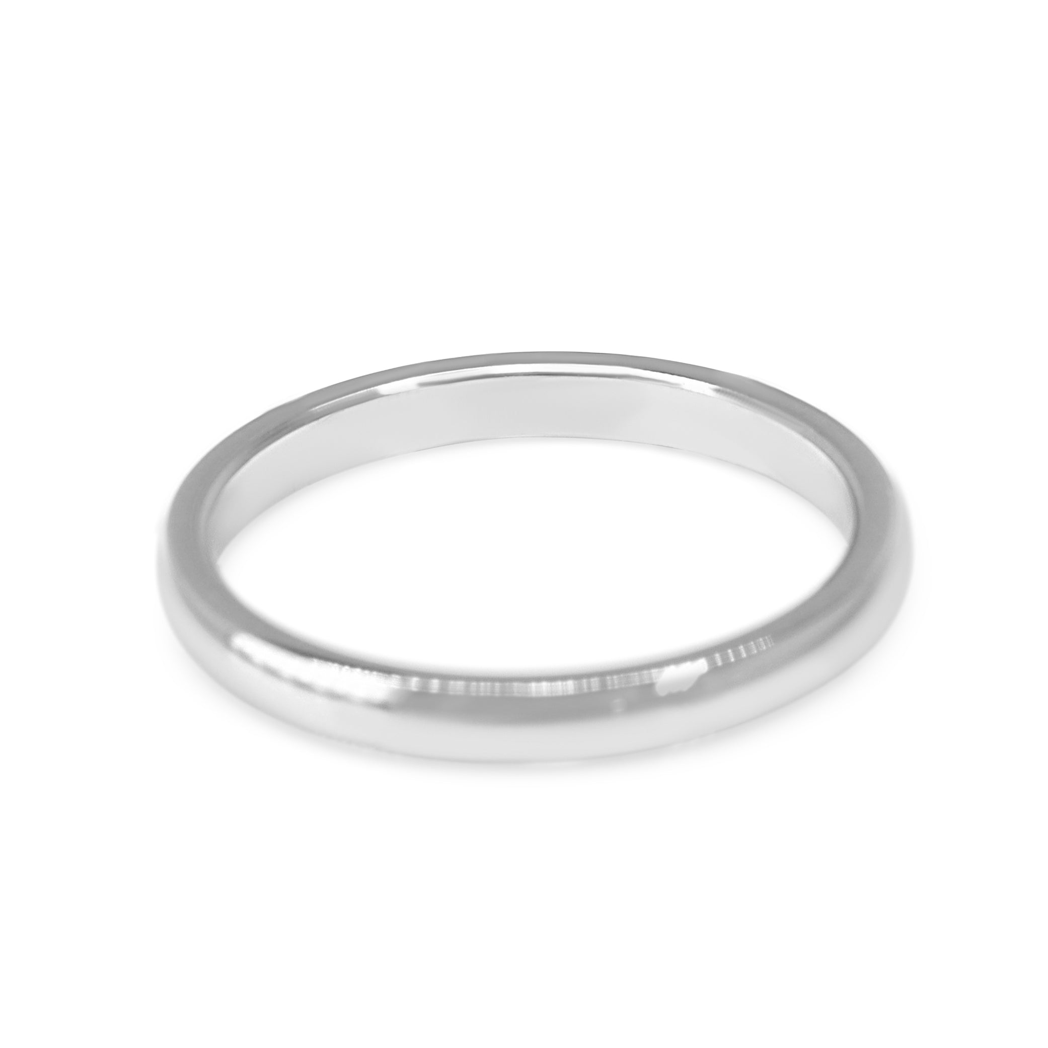 18ct White Gold Rounded 2.2mm Band Ring
