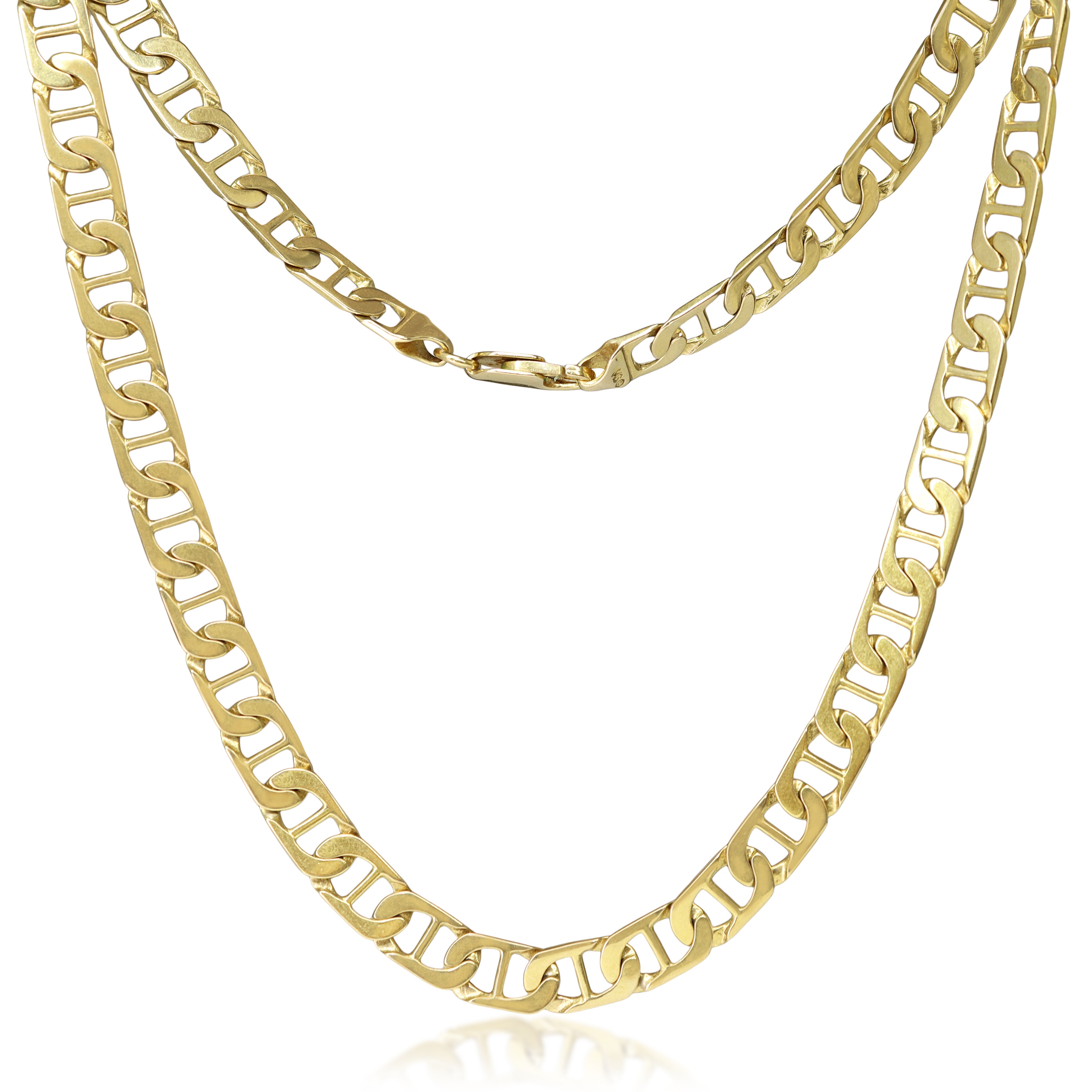 9ct Yellow Gold Fancy Flat Link Chain / Necklace