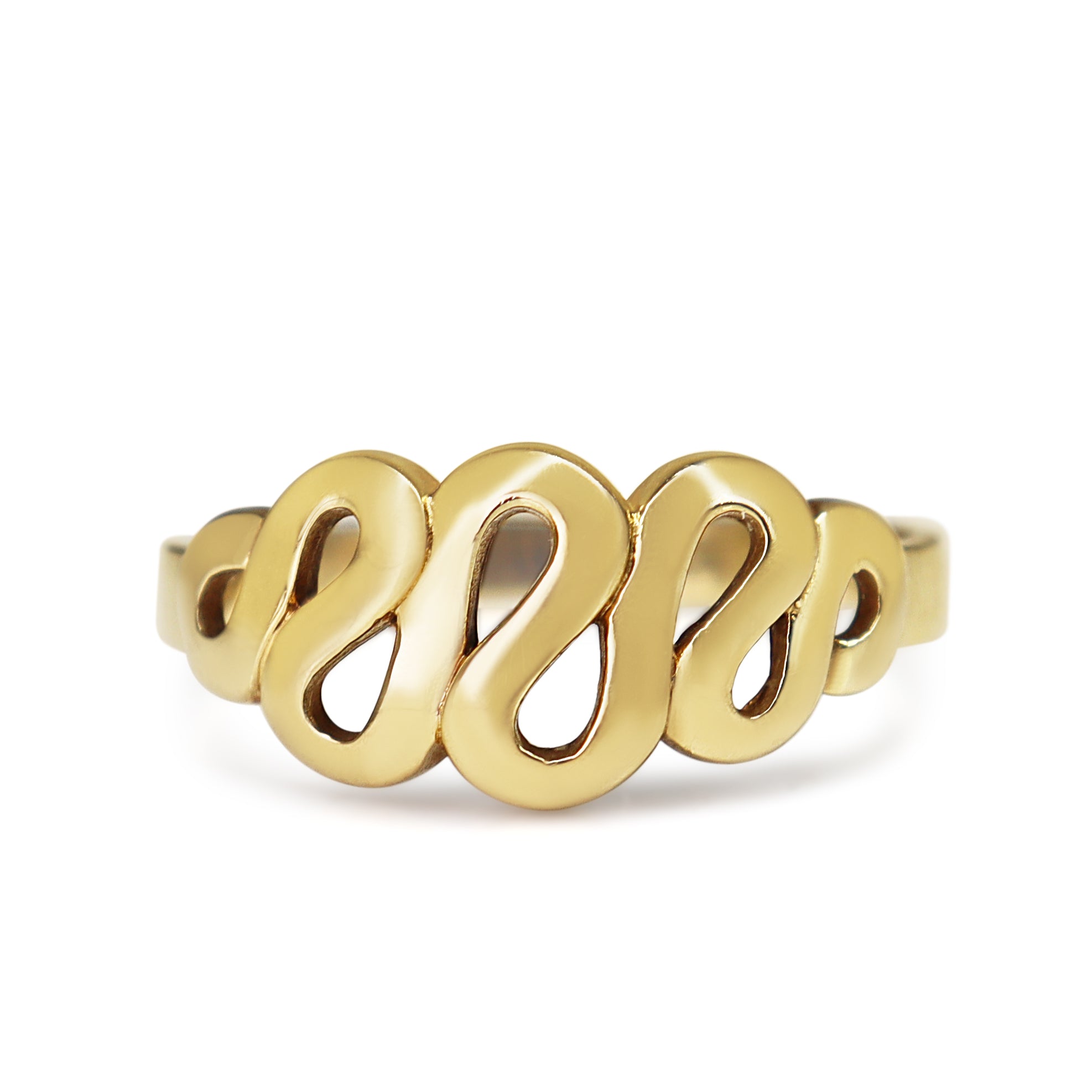 9ct Yellow Gold Swirl Ring