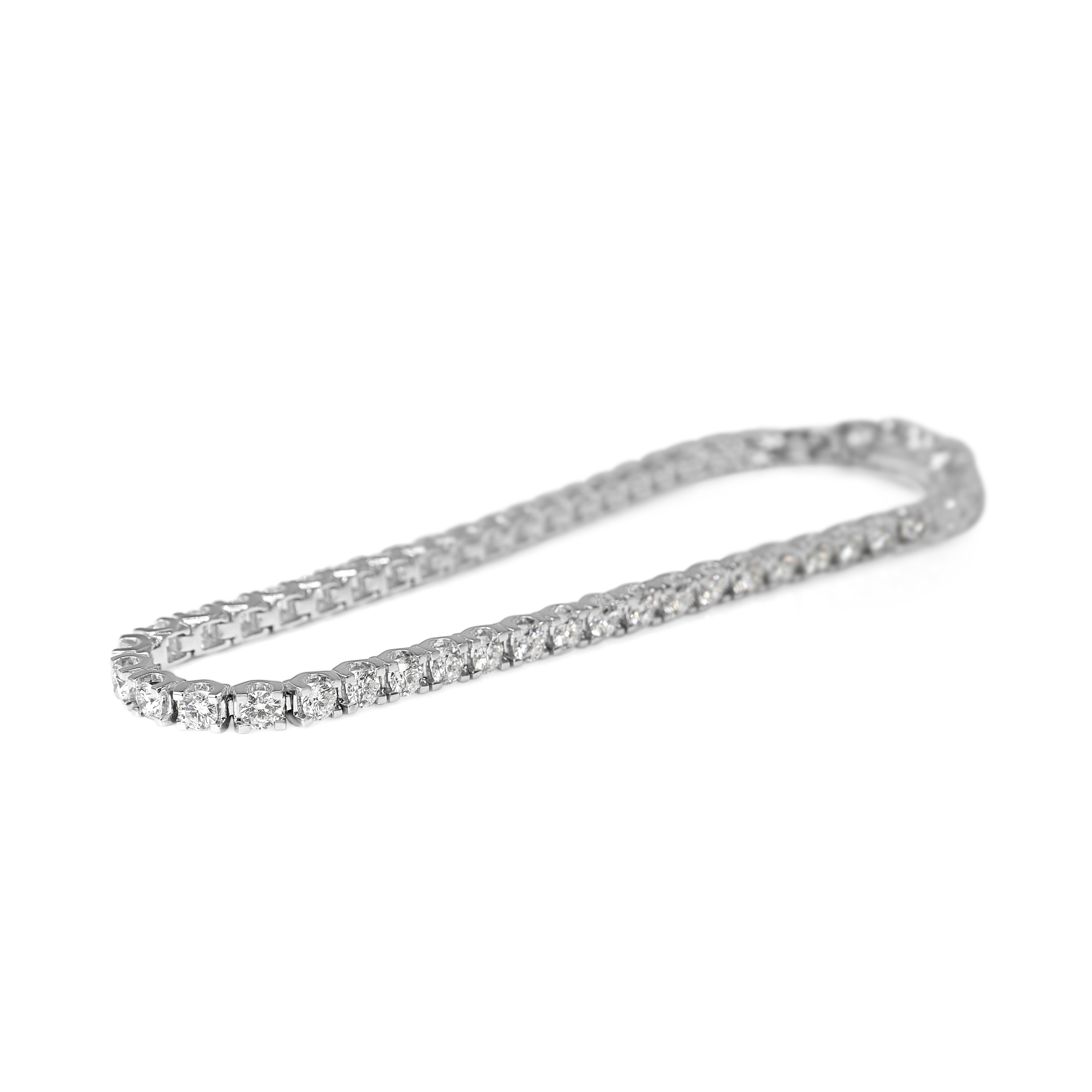 18ct White Gold 4.00ct Diamond Tennis Bracelet